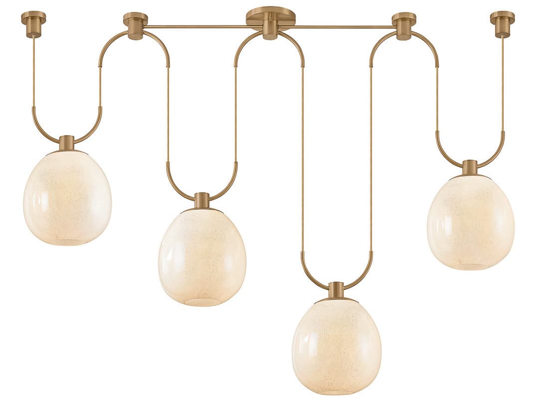Troy Lighting Jove 4-Light Patina Brass Linear Island Pendant
