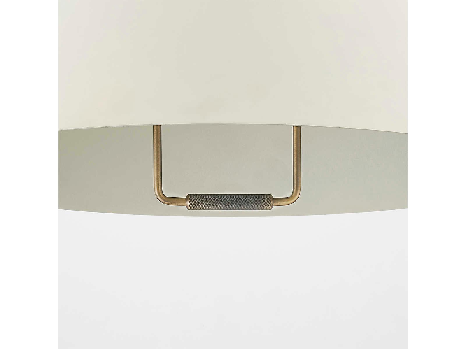 Troy Lighting Fontana 1-Light Patina Brass White Pendant