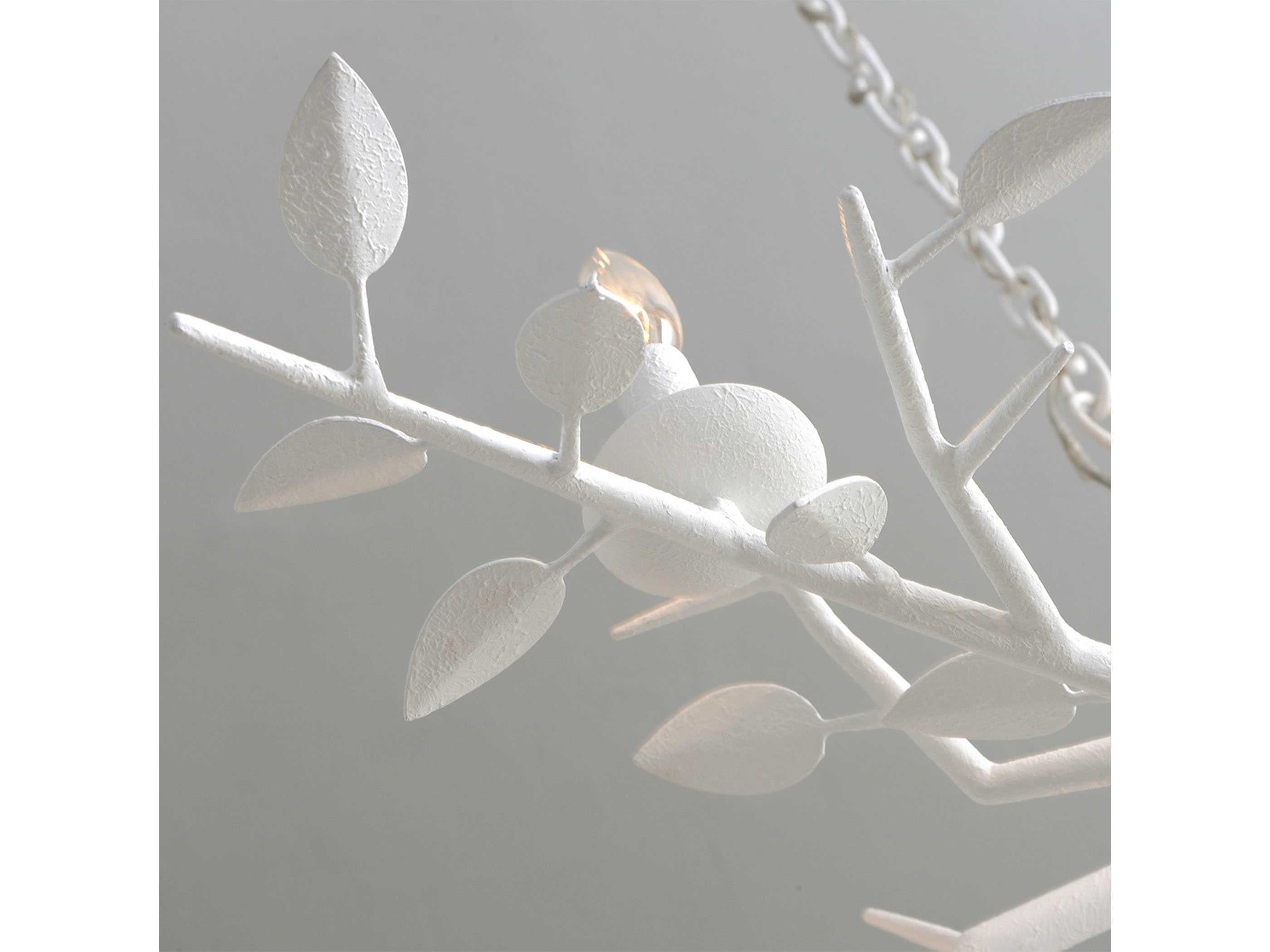 Troy Lighting Aubrey 6-Light Gesso White Candelabra Chandelier