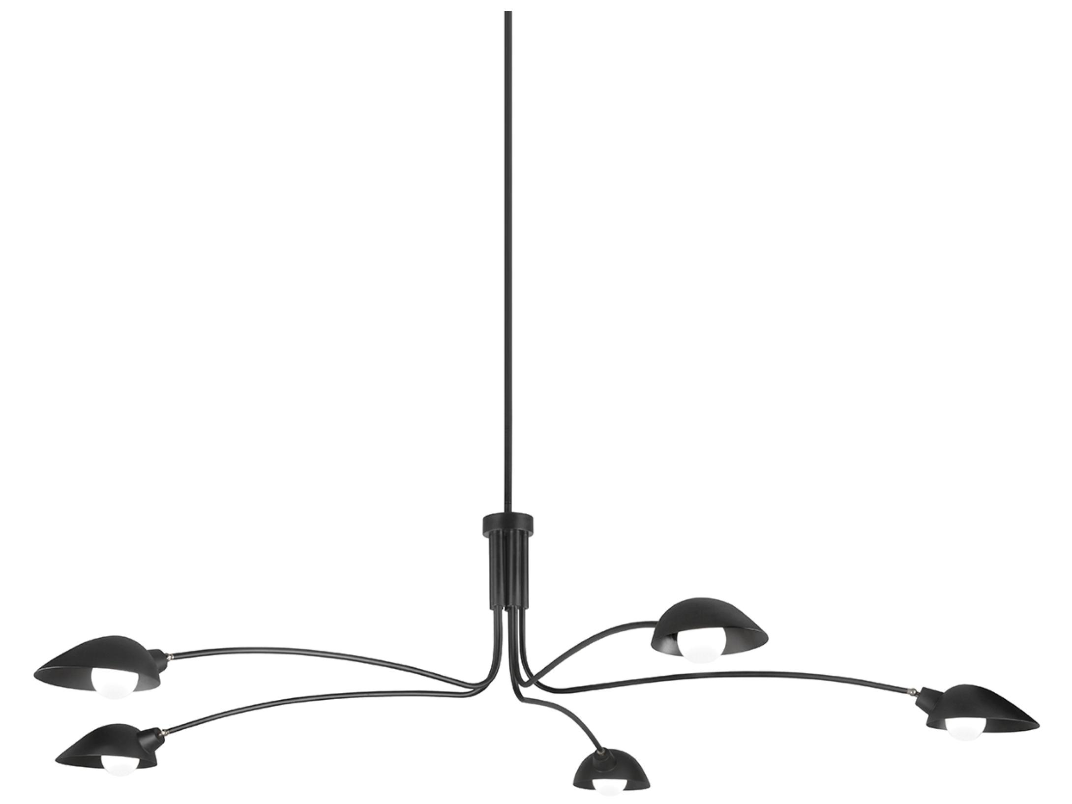 Troy Lighting Leo 5-Light Satin Black Chandelier