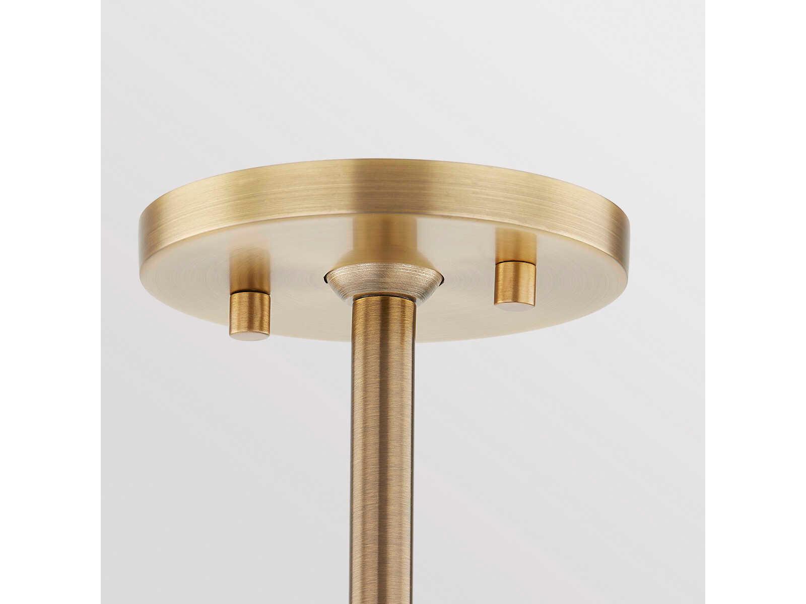 Troy Lighting Huntley 1-Light Patina Brass Gray Mini Pendant