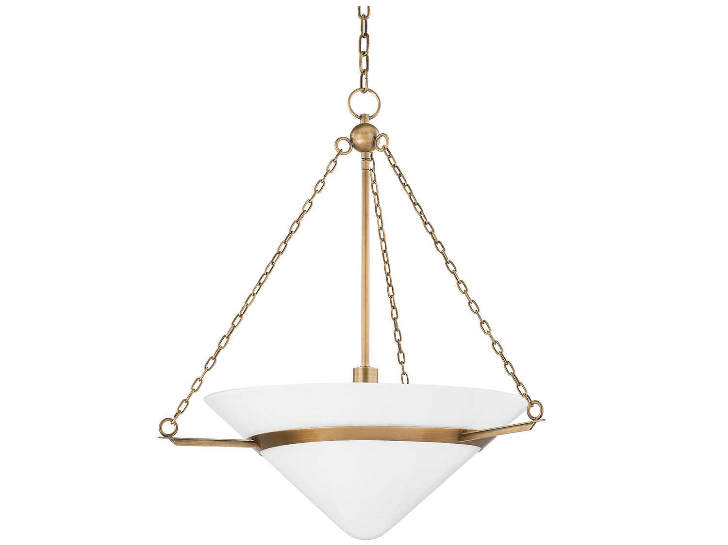 Troy Lighting Amador 1-Light Patina Brass Glass Pendant