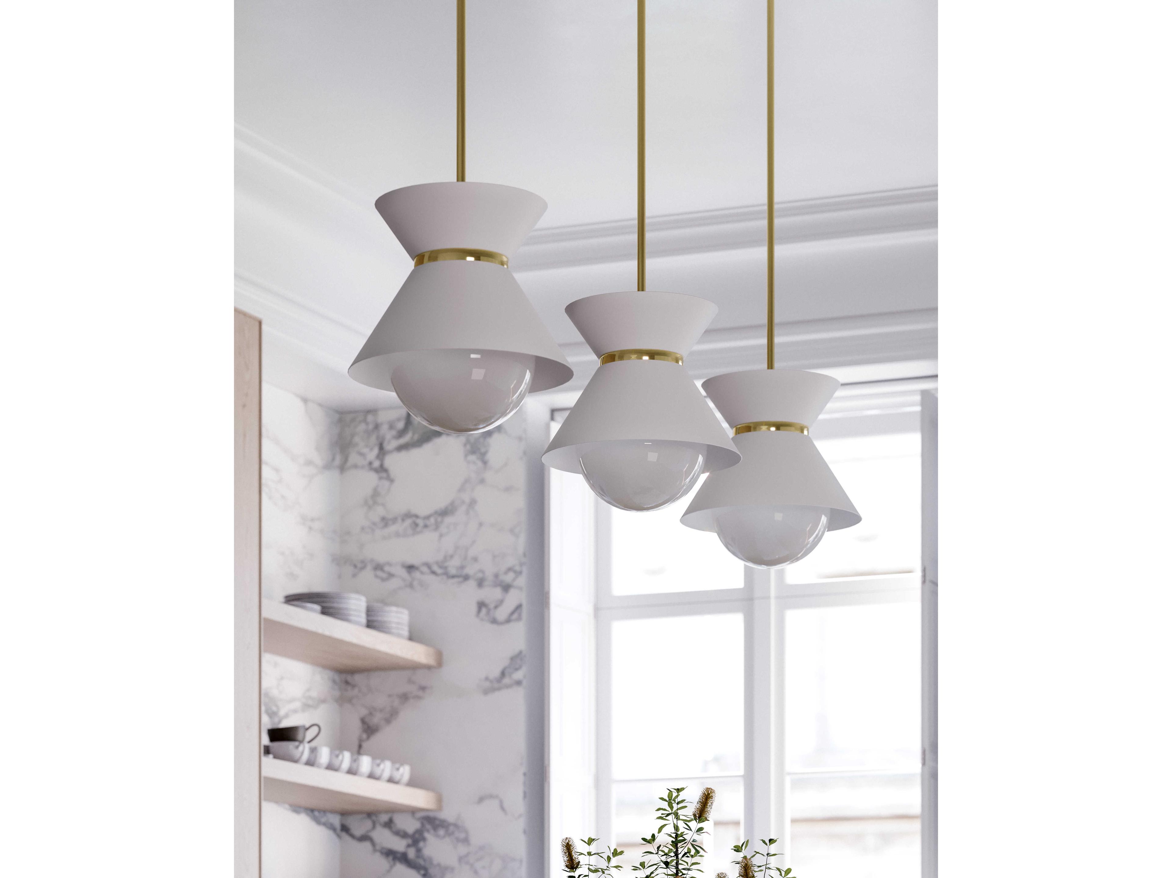 Troy Lighting Scout 1-Light Soft White Patina Brass Glass Globe Pendant