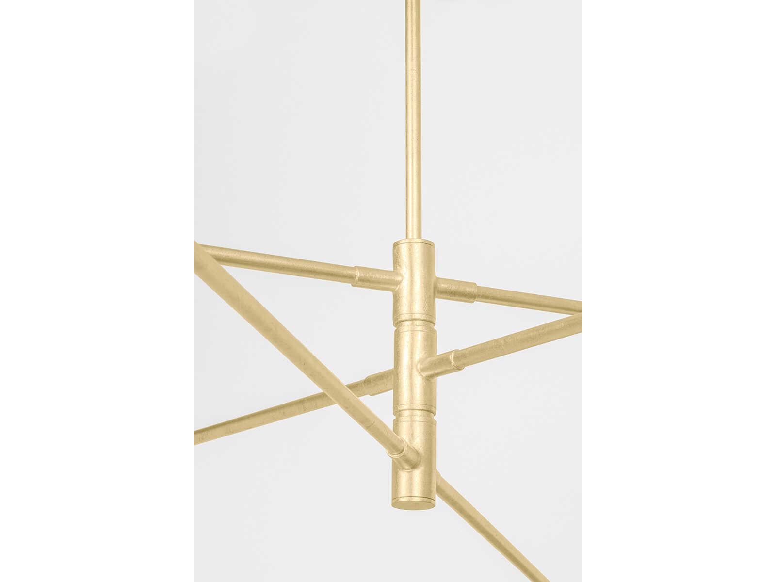 Troy Lighting Valier 3-Light Vintage Gold Leaf Brass Chandelier
