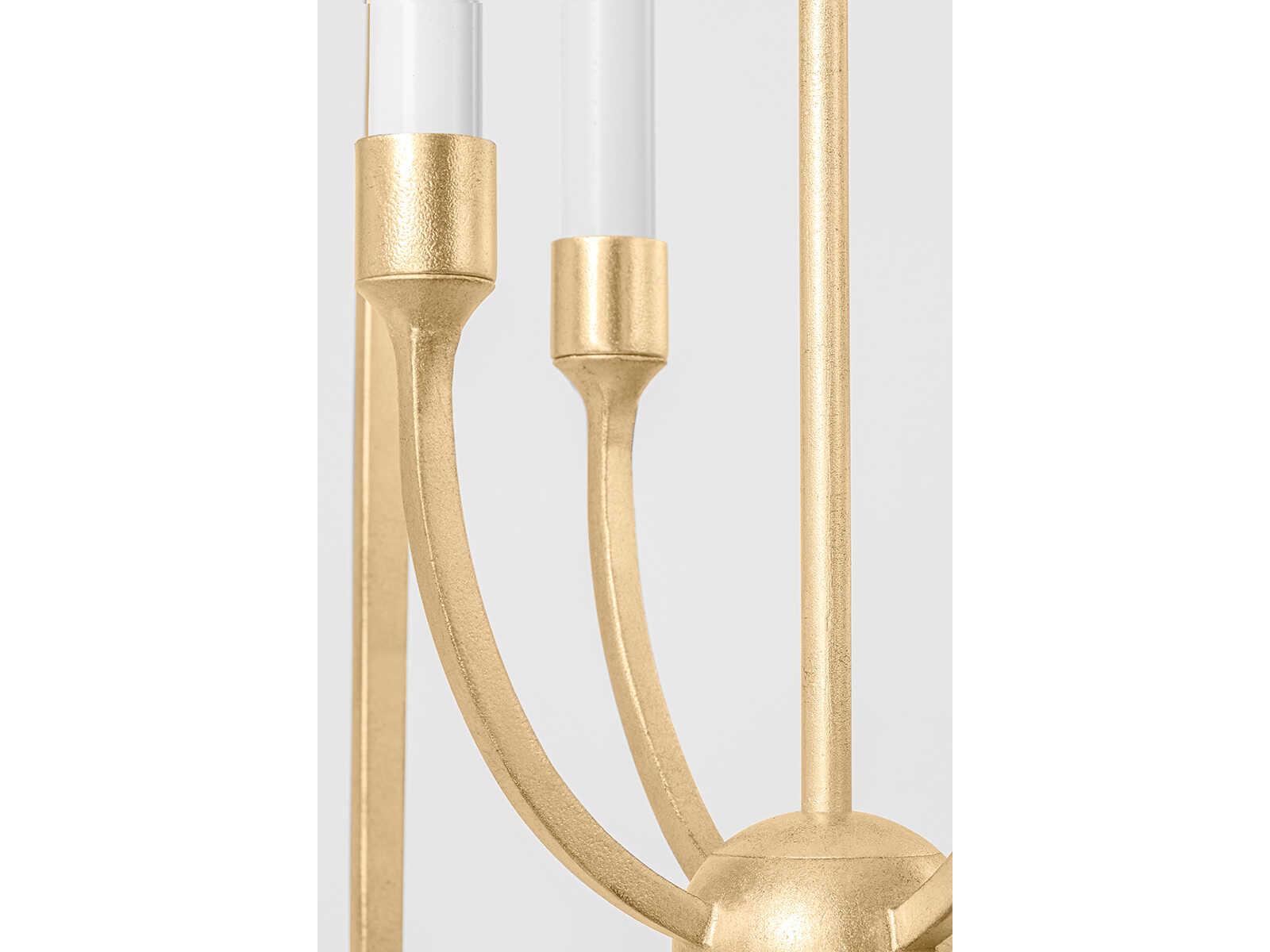 Troy Lighting Rhett 4-Light Vintage Gold Leaf Candelabra Chandelier