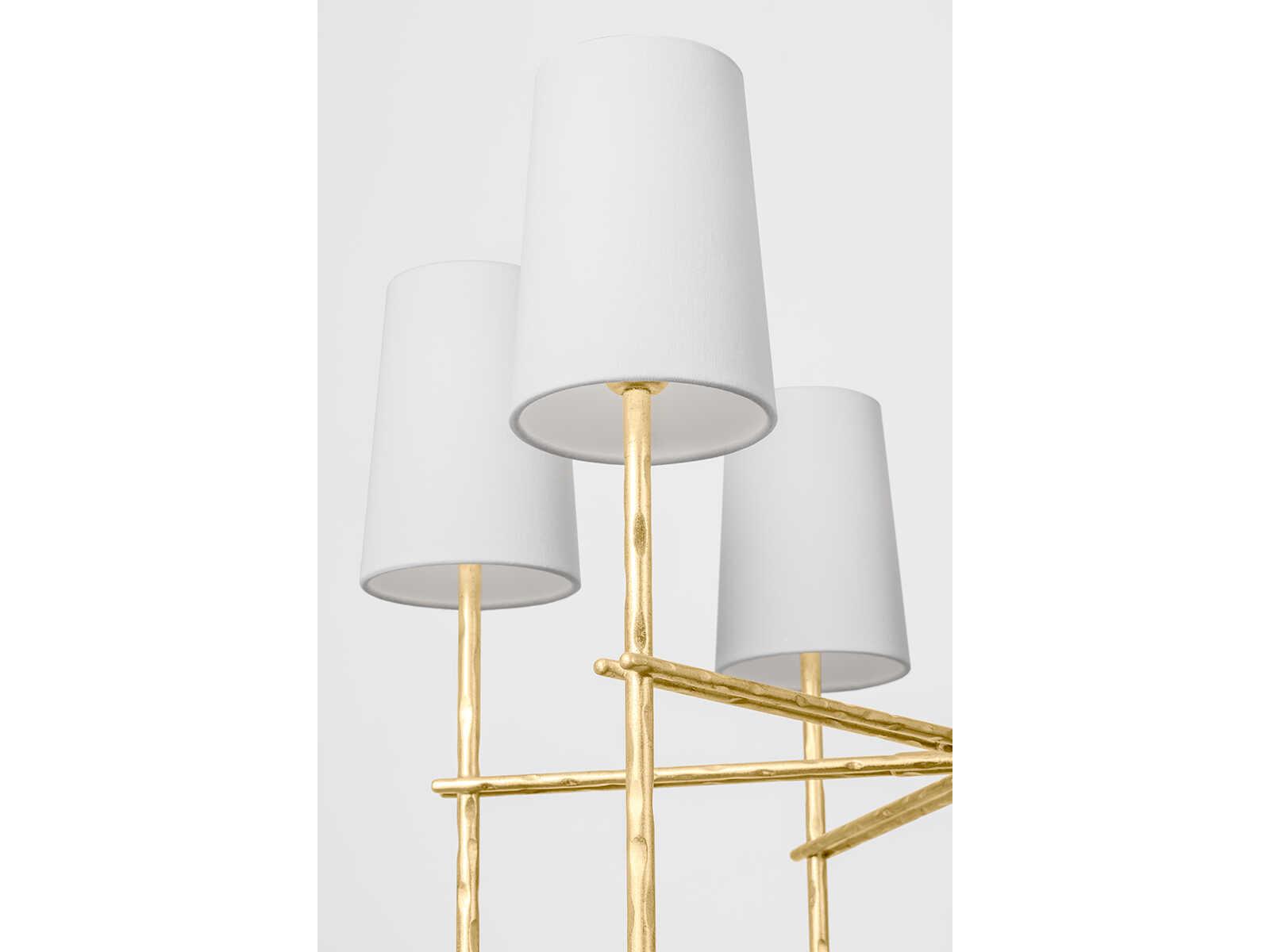 Troy Lighting River 6-Light Vintage Gold Leaf Empire Chandelier