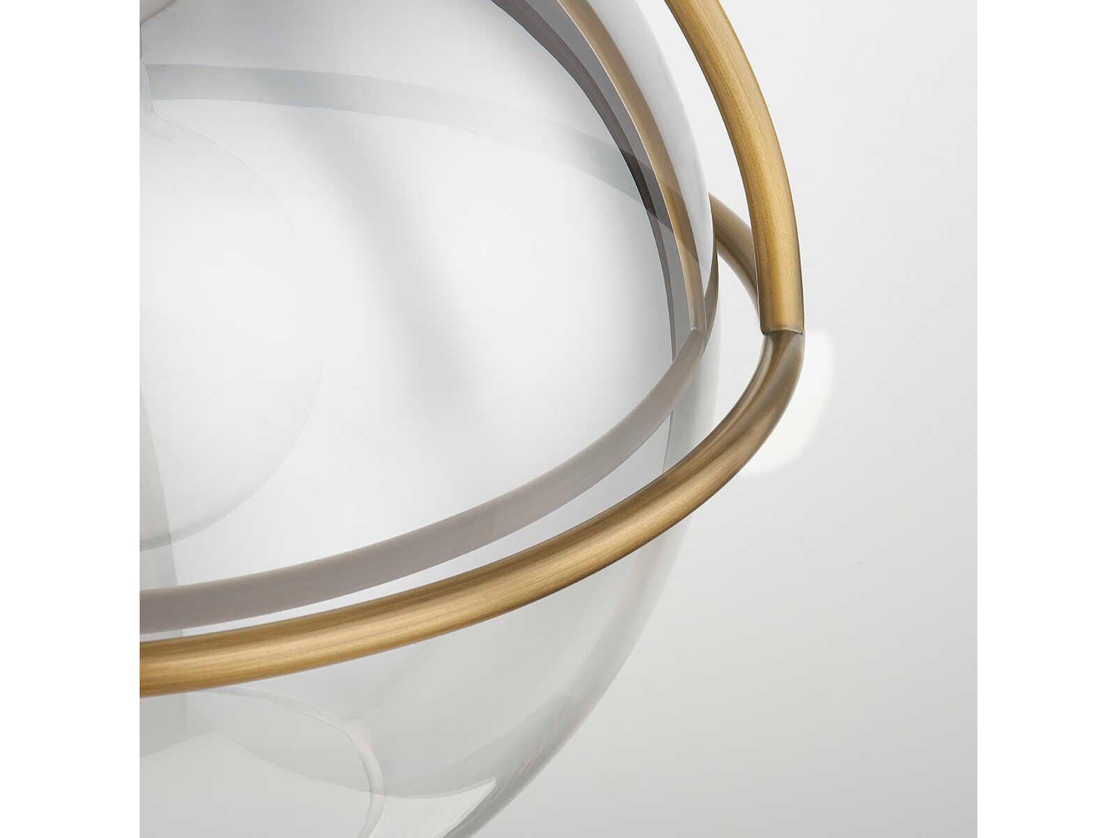 Troy Lighting Ivins 1-Light Patina Brass Glass Globe Pendant