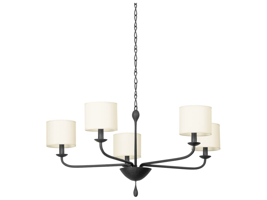 Troy Lighting Osmond 5-Light Black Iron Drum Chandelier