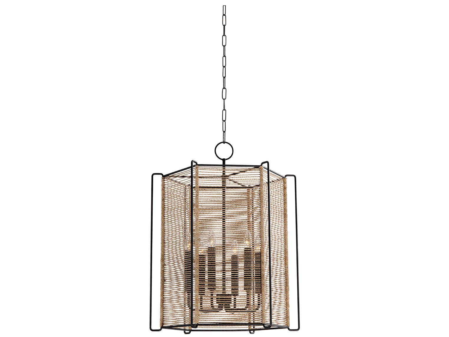 Troy Lighting Ramon 6-Light Textured Black Pendant