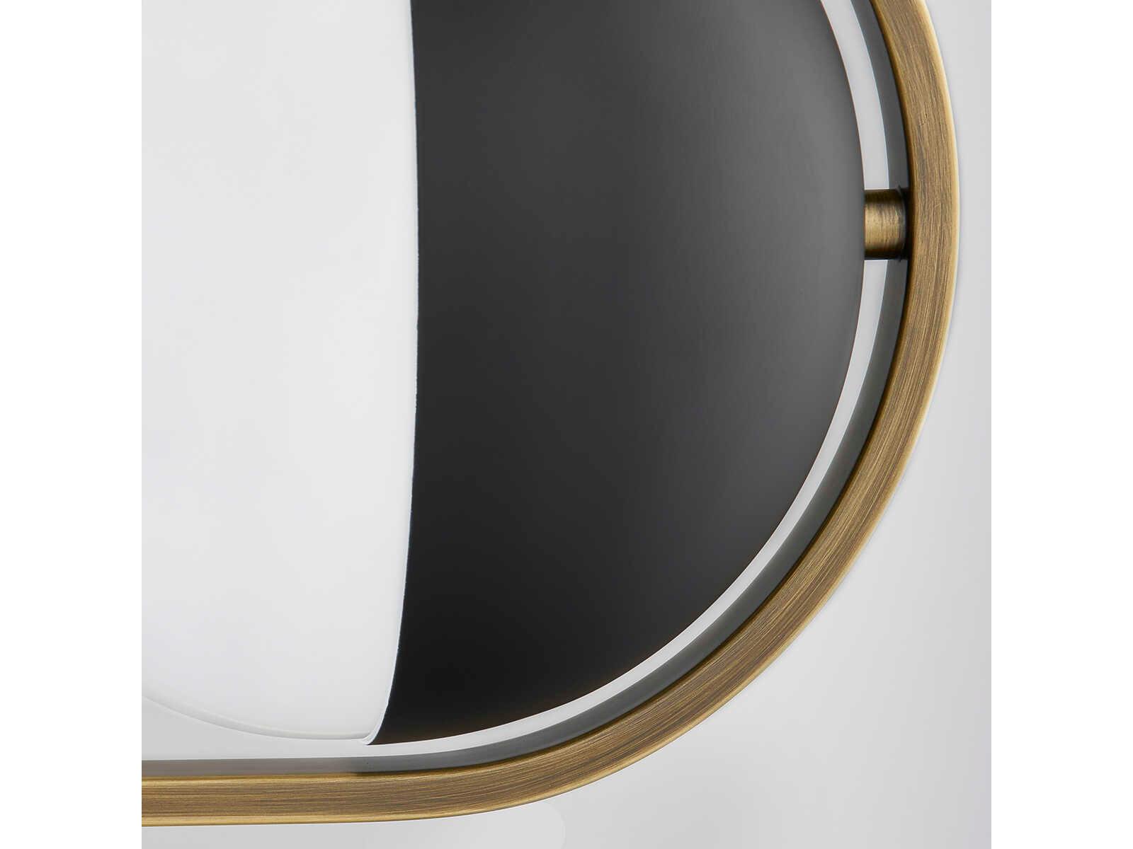 Troy Lighting Willard 4-Light Patina Brass Black Glass Globe Chandelier