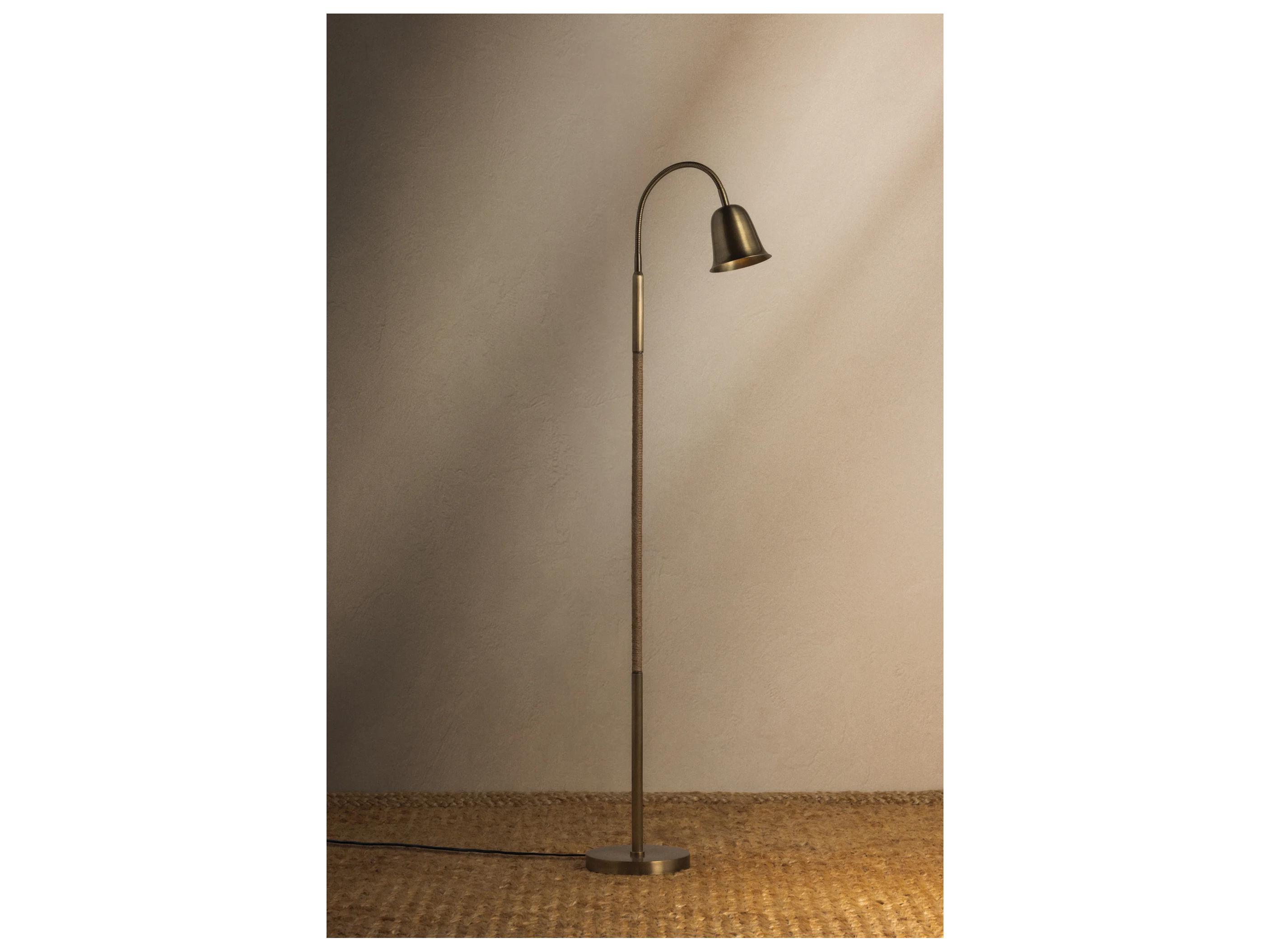 Troy Lighting Wharf Patina Brass Floor Lamp