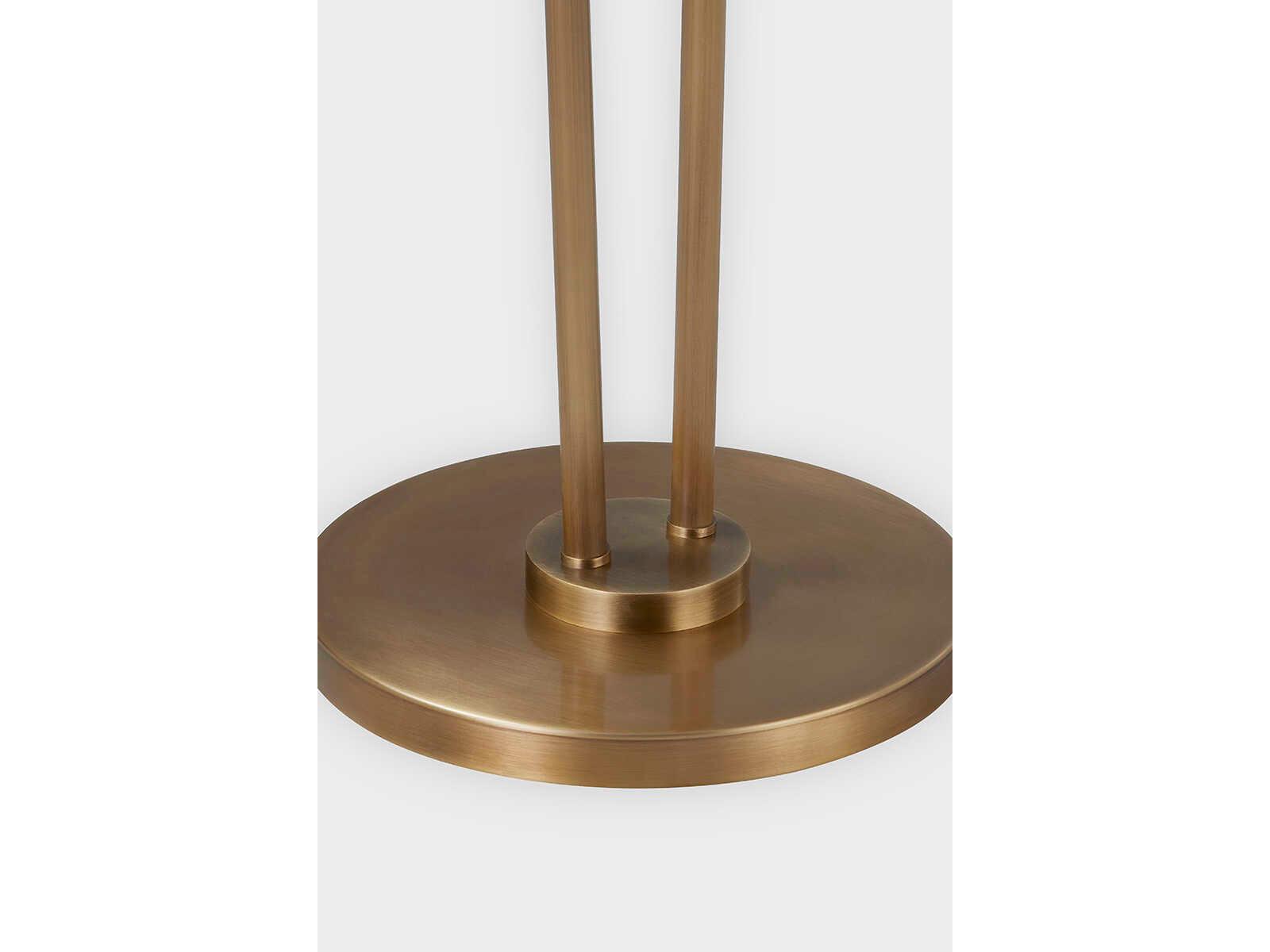 Troy Lighting Geyser Patina Brass Opal Glossy Glass Floor Lamp