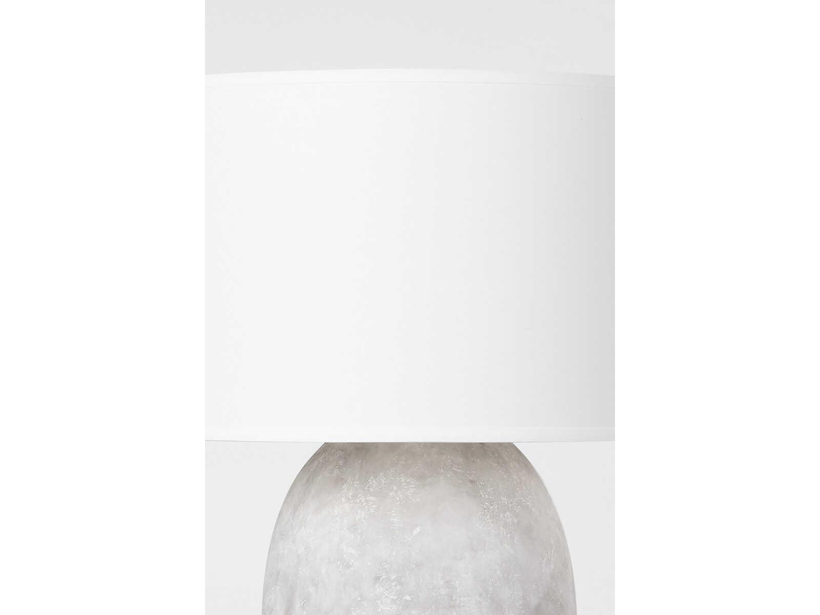 Troy Lighting Zeke Ceramic Weathered Grey Off White Linen Buffet Lamp