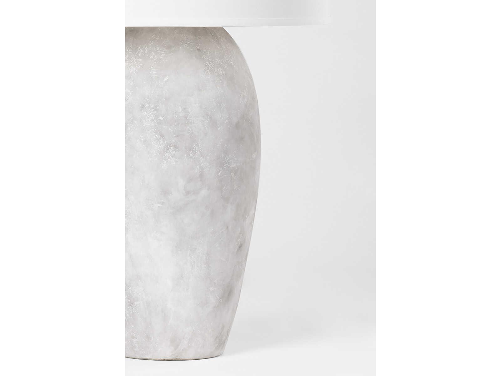 Troy Lighting Zeke Ceramic Weathered Grey Off White Linen Buffet Lamp