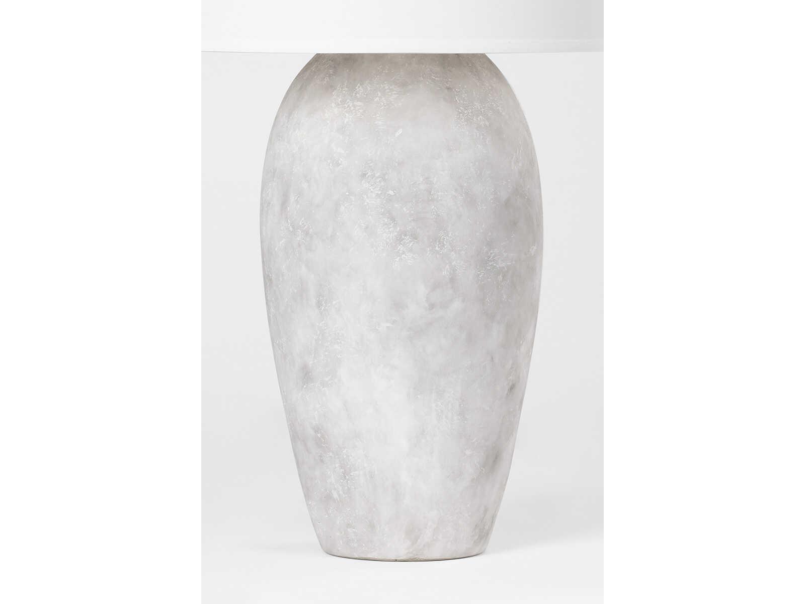 Troy Lighting Zeke Ceramic Weathered Grey Off White Linen Buffet Lamp