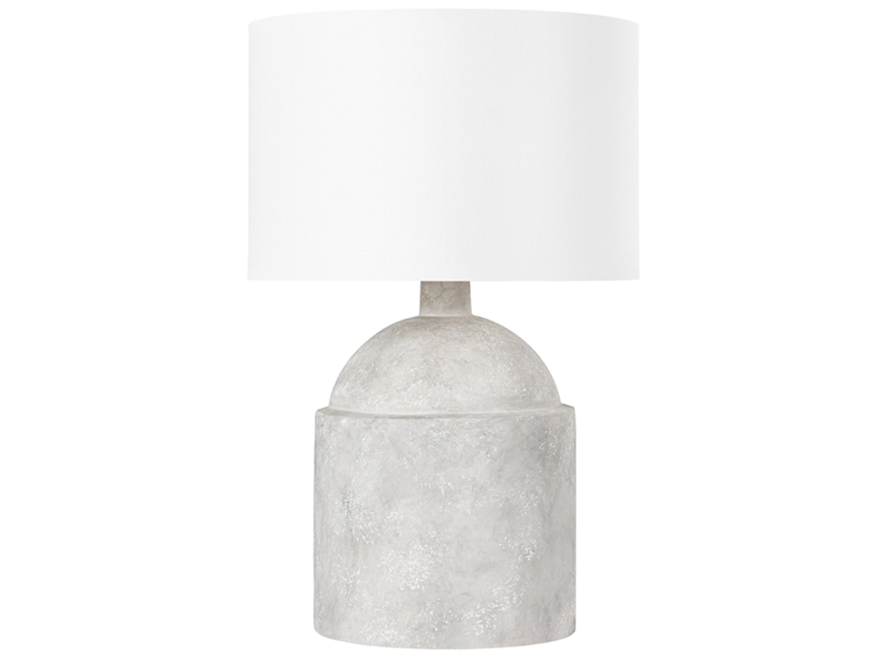 Troy Lighting Torrance Ceramic Weathered Grey Off White Linen Buffet Lamp