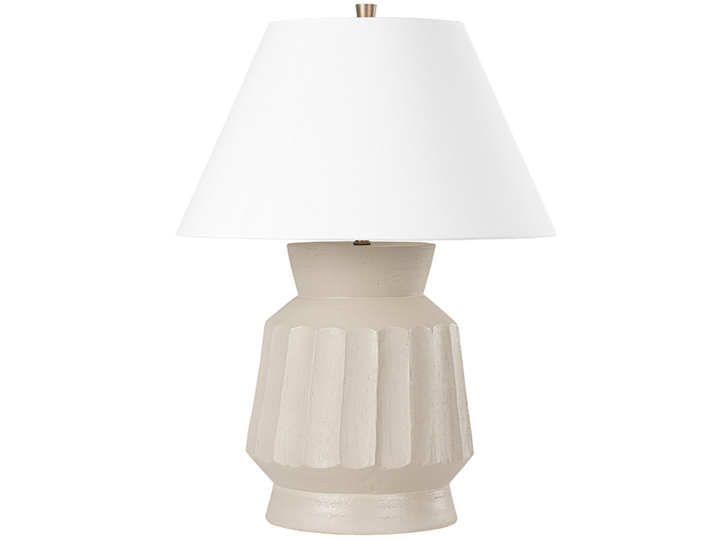 Troy Lighting Selma Ceramic Unglazed Gray Brass Buffet Lamp