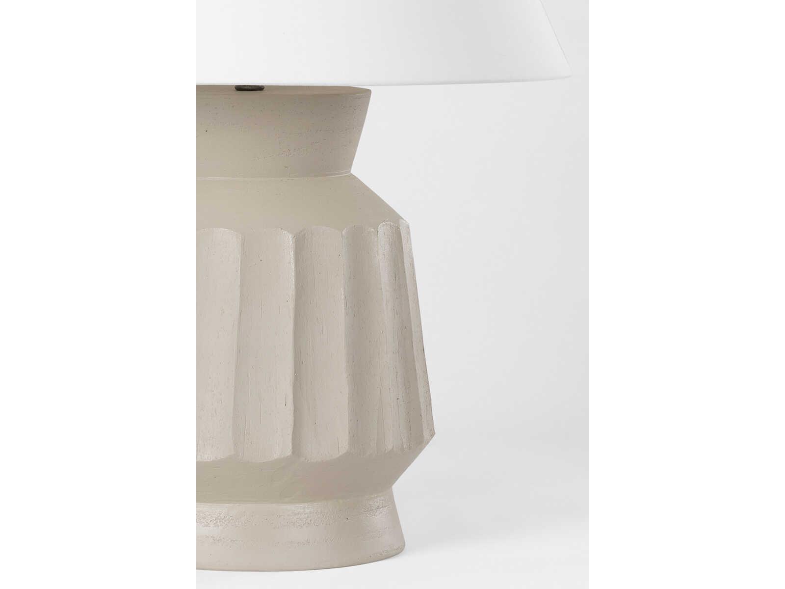 Troy Lighting Selma Ceramic Unglazed Gray Brass Buffet Lamp