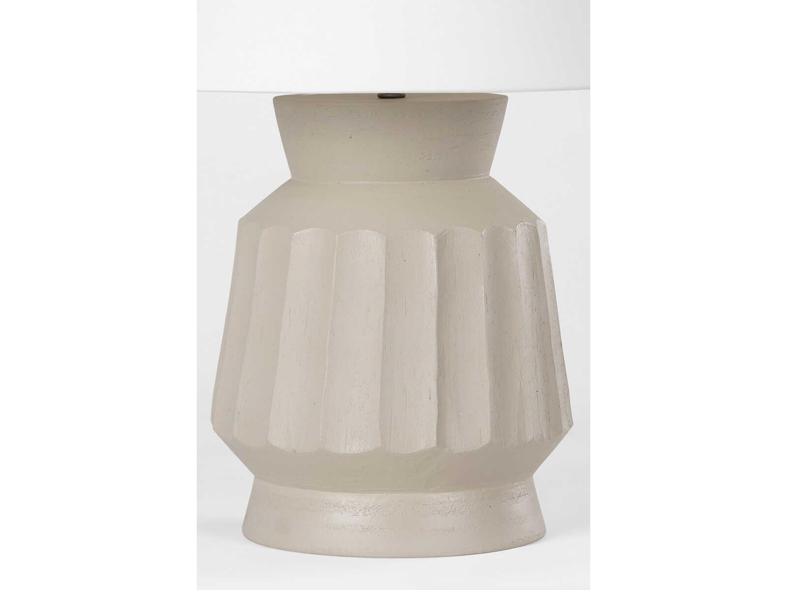 Troy Lighting Selma Ceramic Unglazed Gray Brass Buffet Lamp