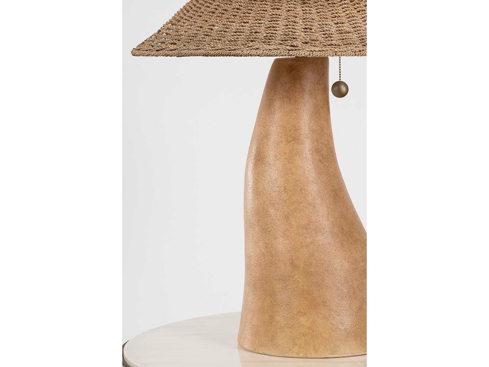 Troy Lighting Seyla Natural Abaca Brown Buffet Lamp