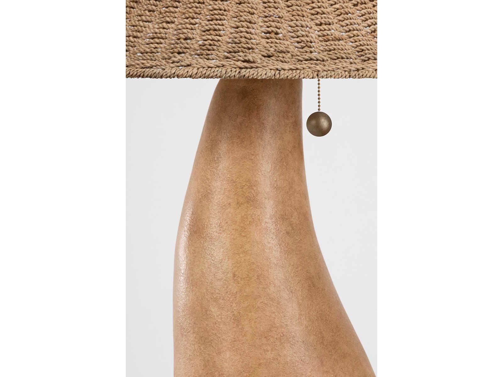 Troy Lighting Seyla Natural Abaca Brown Buffet Lamp