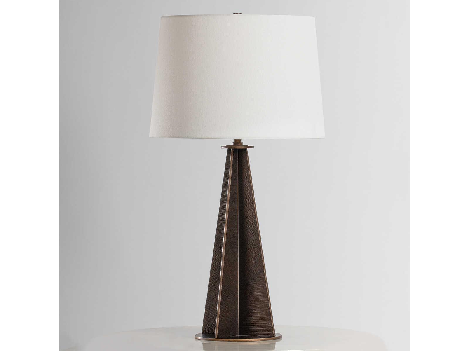 Troy Lighting Finn Bronze Leaf Off White Linen Buffet Lamp