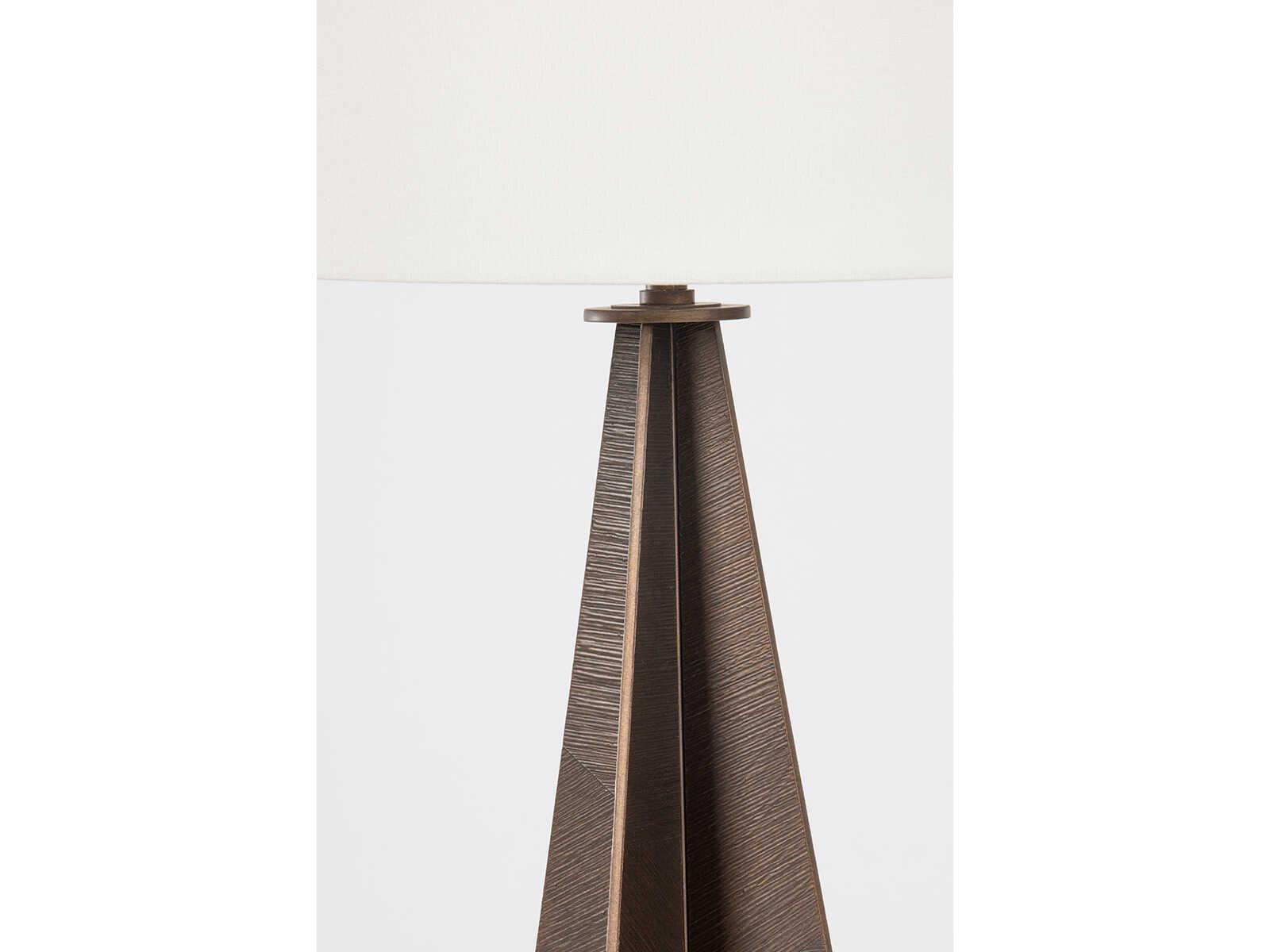 Troy Lighting Finn Bronze Leaf Off White Linen Buffet Lamp