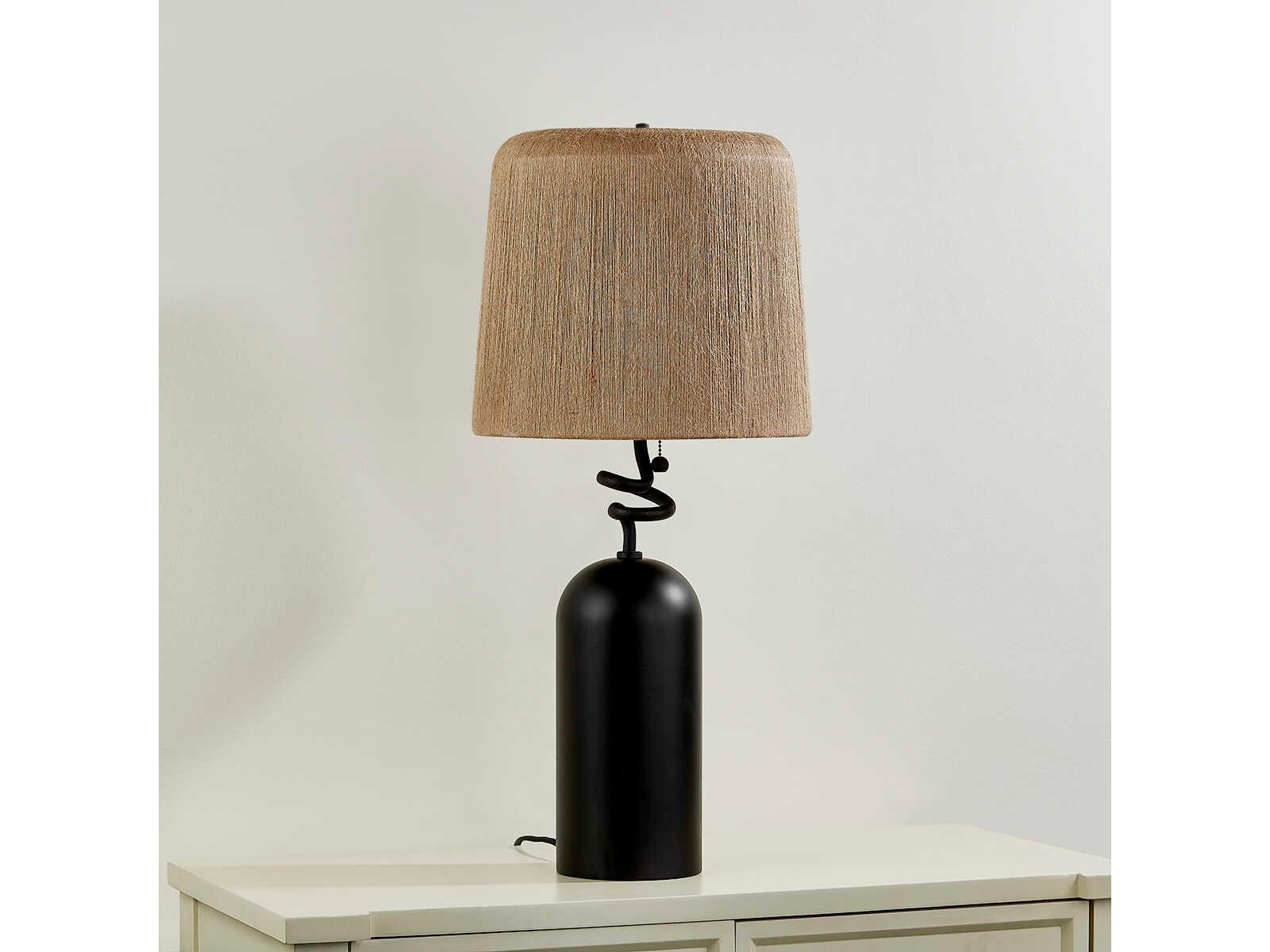 Troy Lighting Morri Forged Iron Natural String Black Buffet Lamp