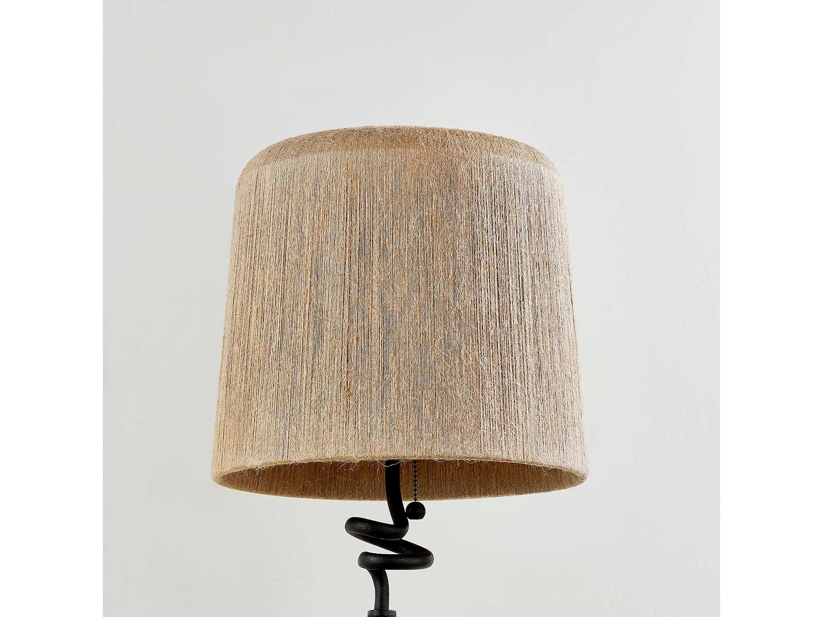 Troy Lighting Morri Forged Iron Natural String Black Buffet Lamp