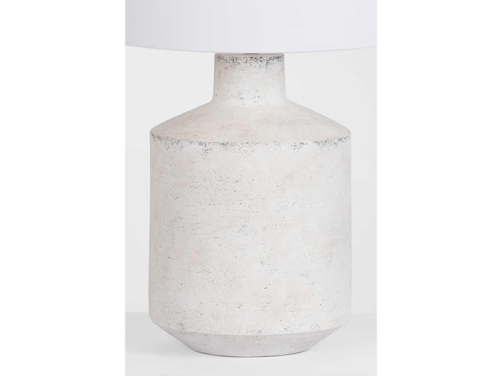 Troy Lighting Dallas Patina Brass White Linen Table Lamp