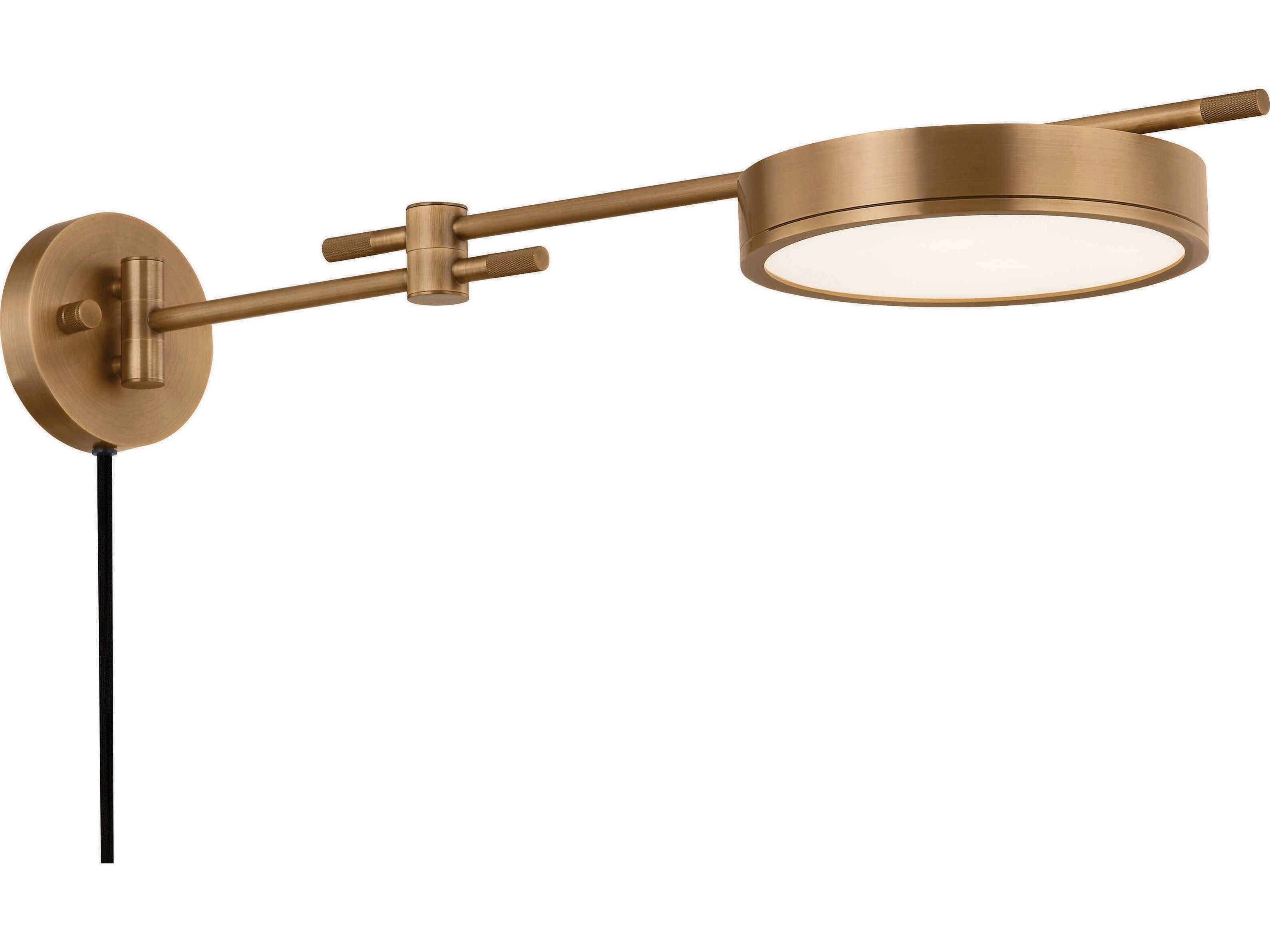 Troy Lighting Thatcher 1-Light Patina Brass Swing Wall Sconce