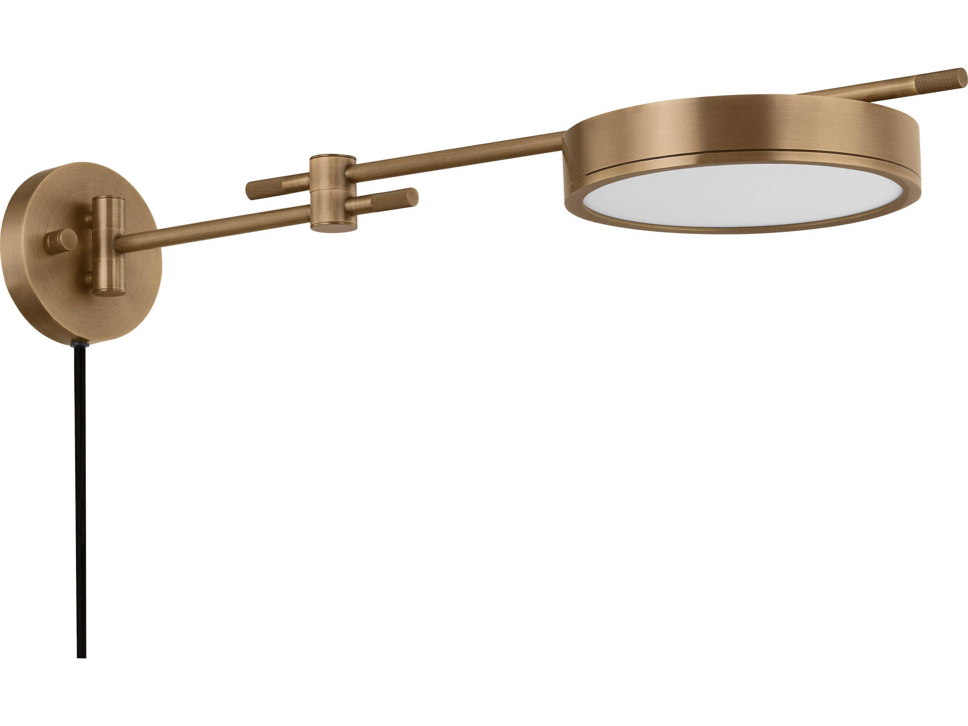 Troy Lighting Thatcher 1-Light Patina Brass Swing Wall Sconce