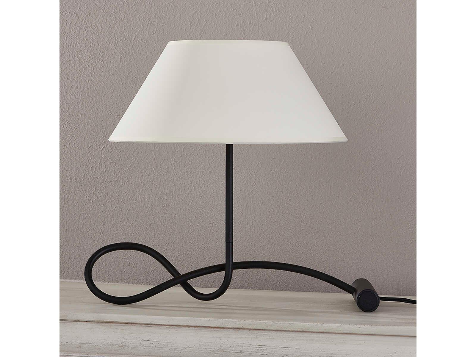 Troy Lighting Alameda Forged Iron Off White Mds Paper Black Table Lamp