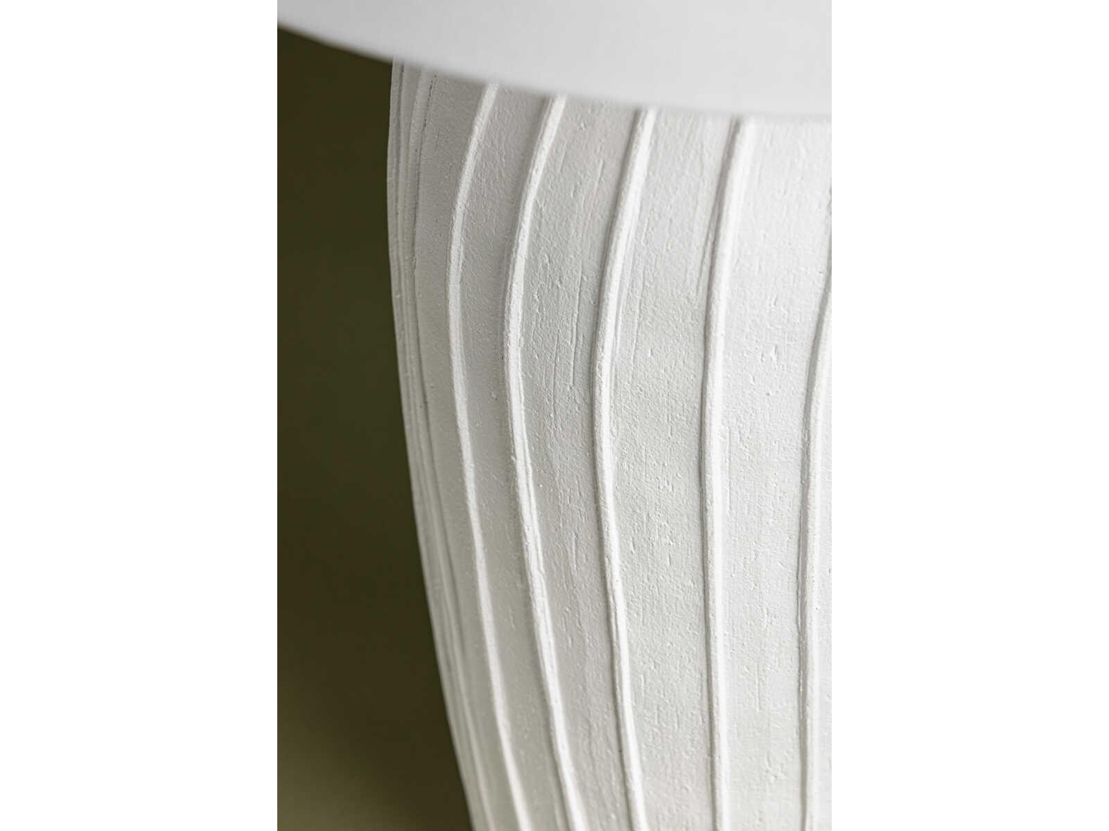 Troy Lighting Deacon Ceramic Loft White Natural Linen Fabric Buffet Lamp