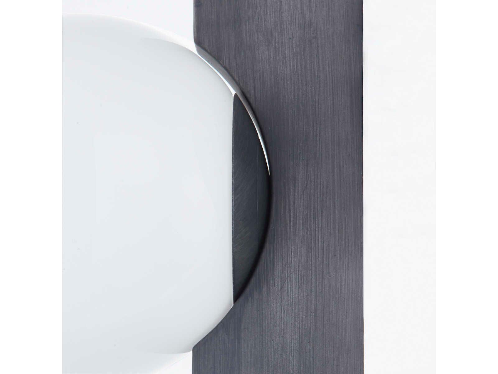 Troy Lighting Brisbane 1-Light Graphite Gray Glass Wall Sconce