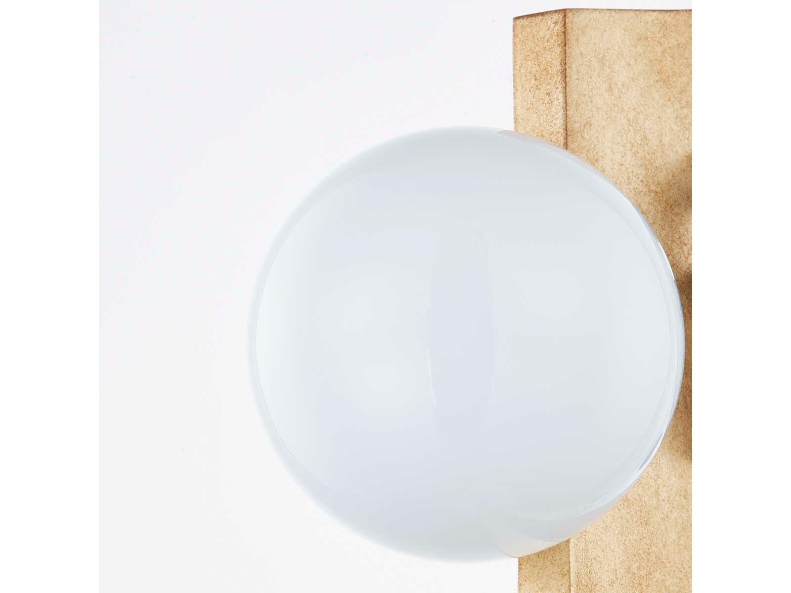 Troy Lighting Brisbane 1-Light Vintage Gold Leaf White Glass Wall Sconce