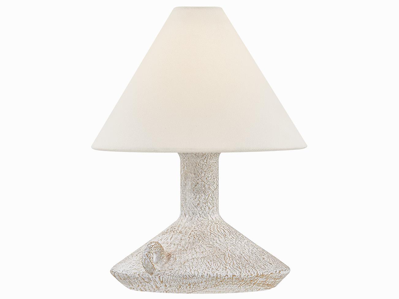 Troy Lighting Passage Patina Brass Ceramic Riven Chalk Table Lamp