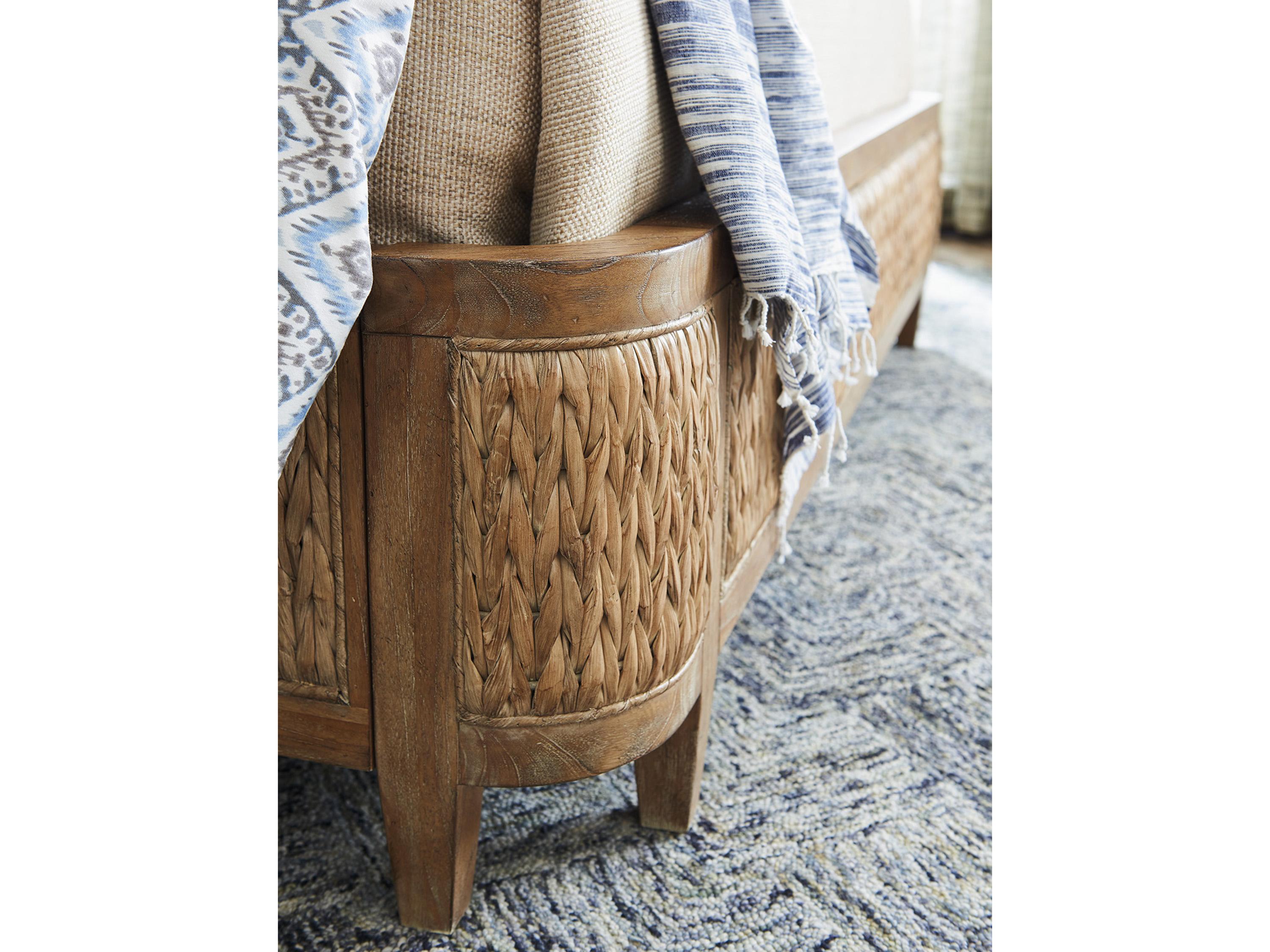 Tommy Bahama Los Altos Ivory Coast Woven Queen Platform Bed