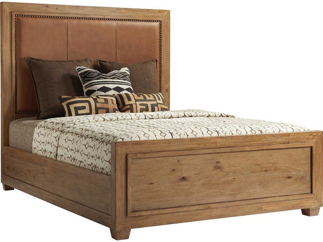 Tommy Bahama Los Altos Antilles Leather Queen Panel Bed
