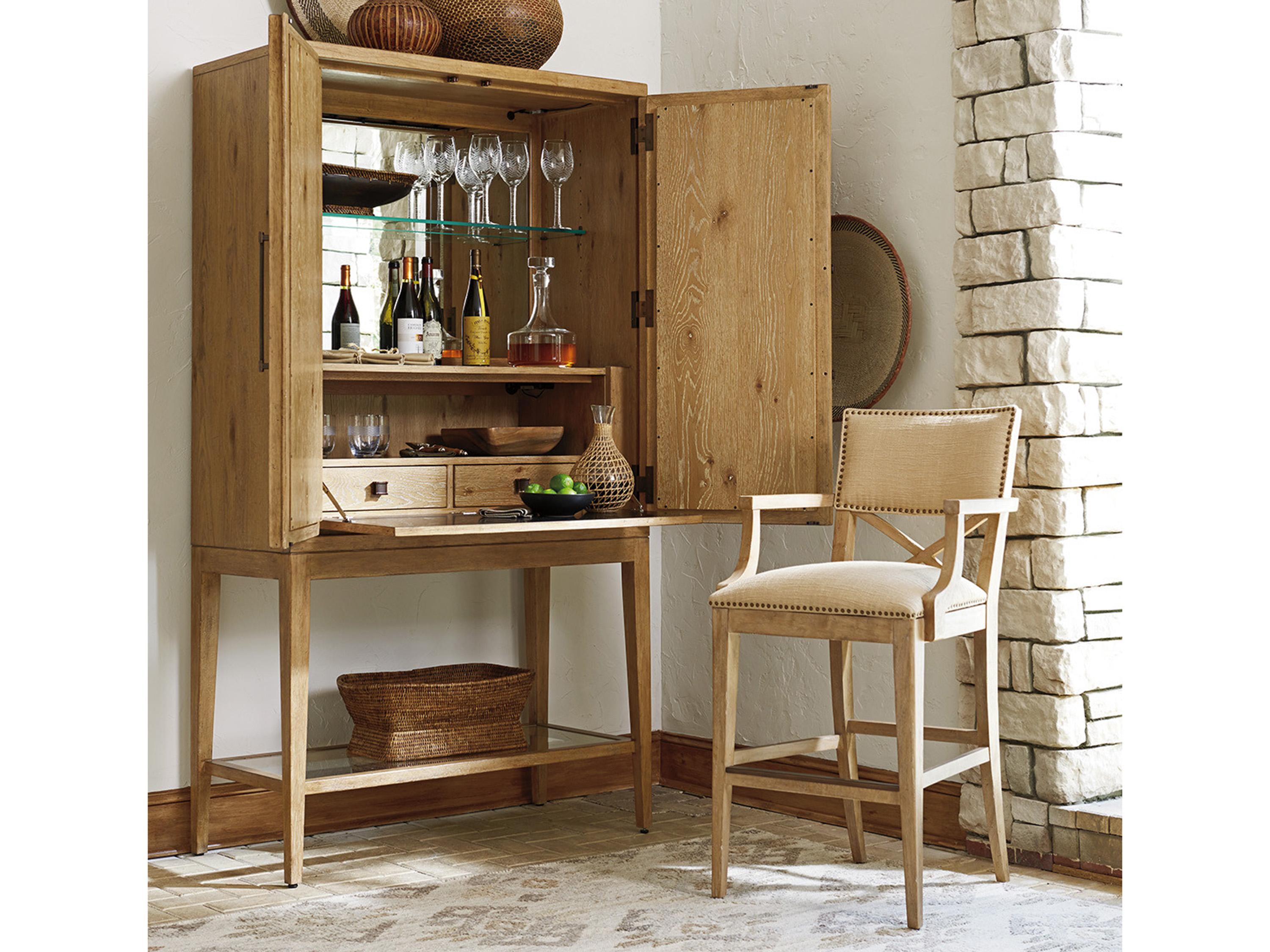 Tommy Bahama Los Altos Cameroon Bar Cabinet