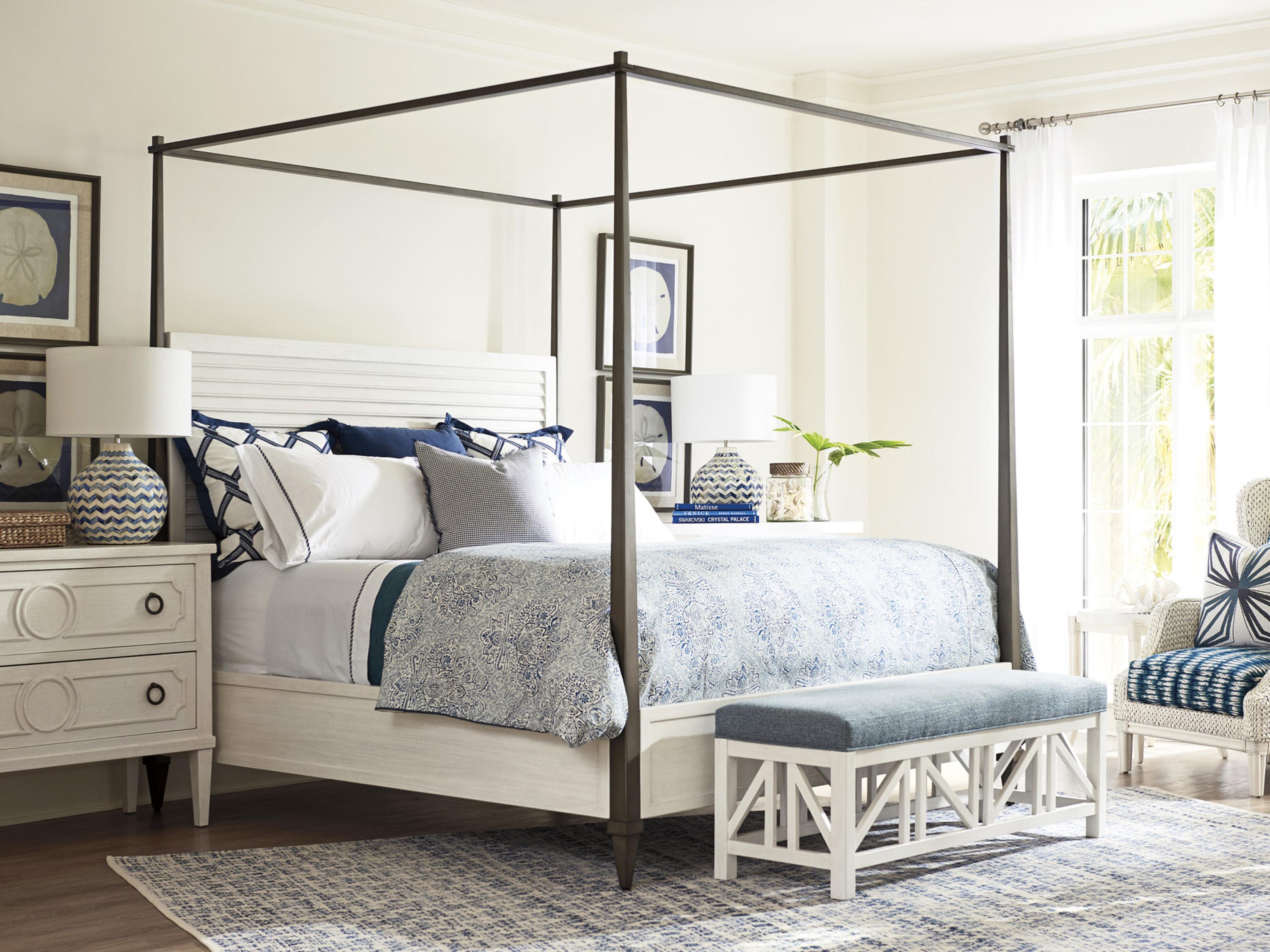 Tommy Bahama Ocean Breeze Coral Gables King Poster Bed
