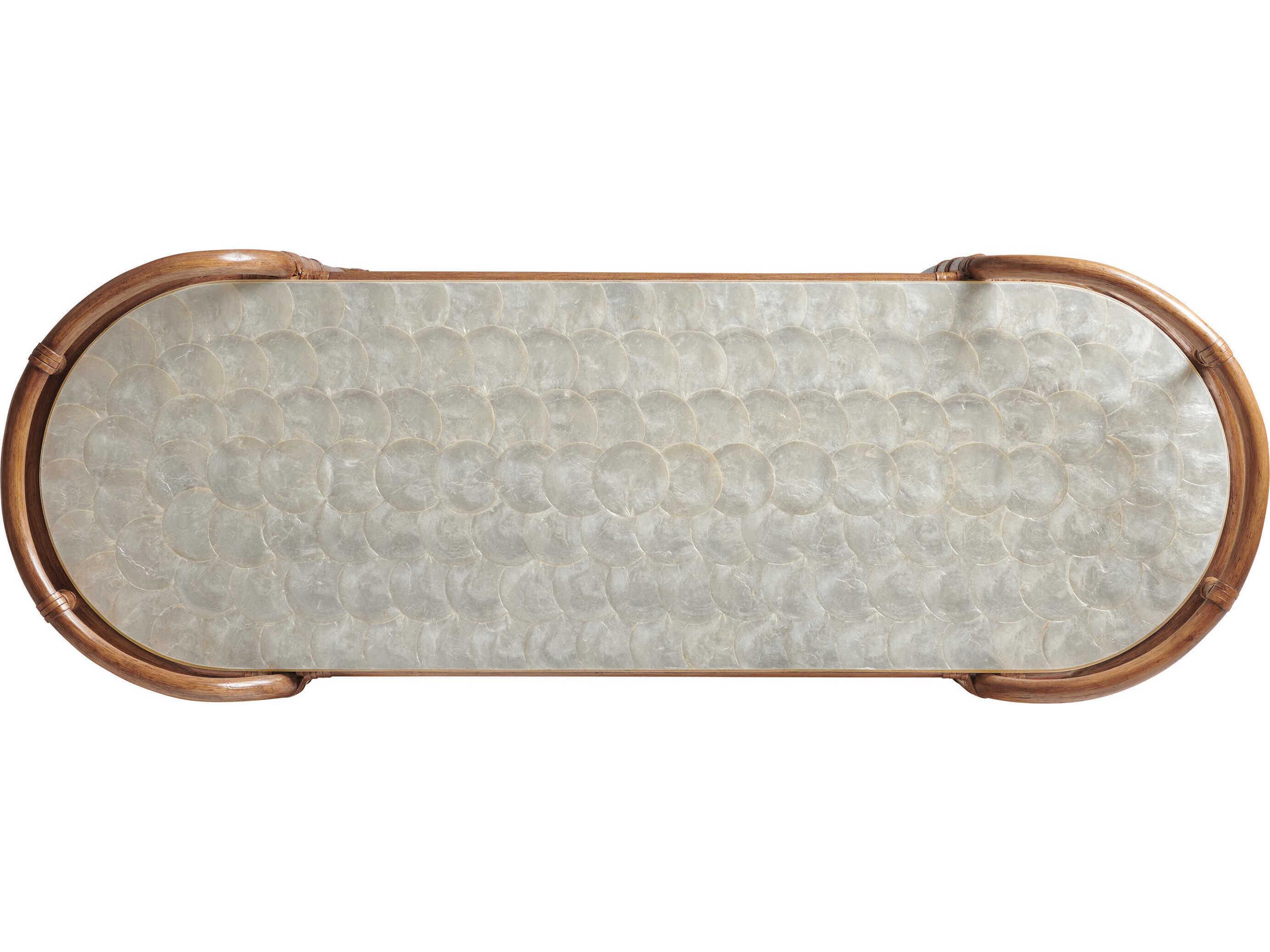 Tommy Bahama Palm Desert Toscana Rattan Mobile Bar Cart