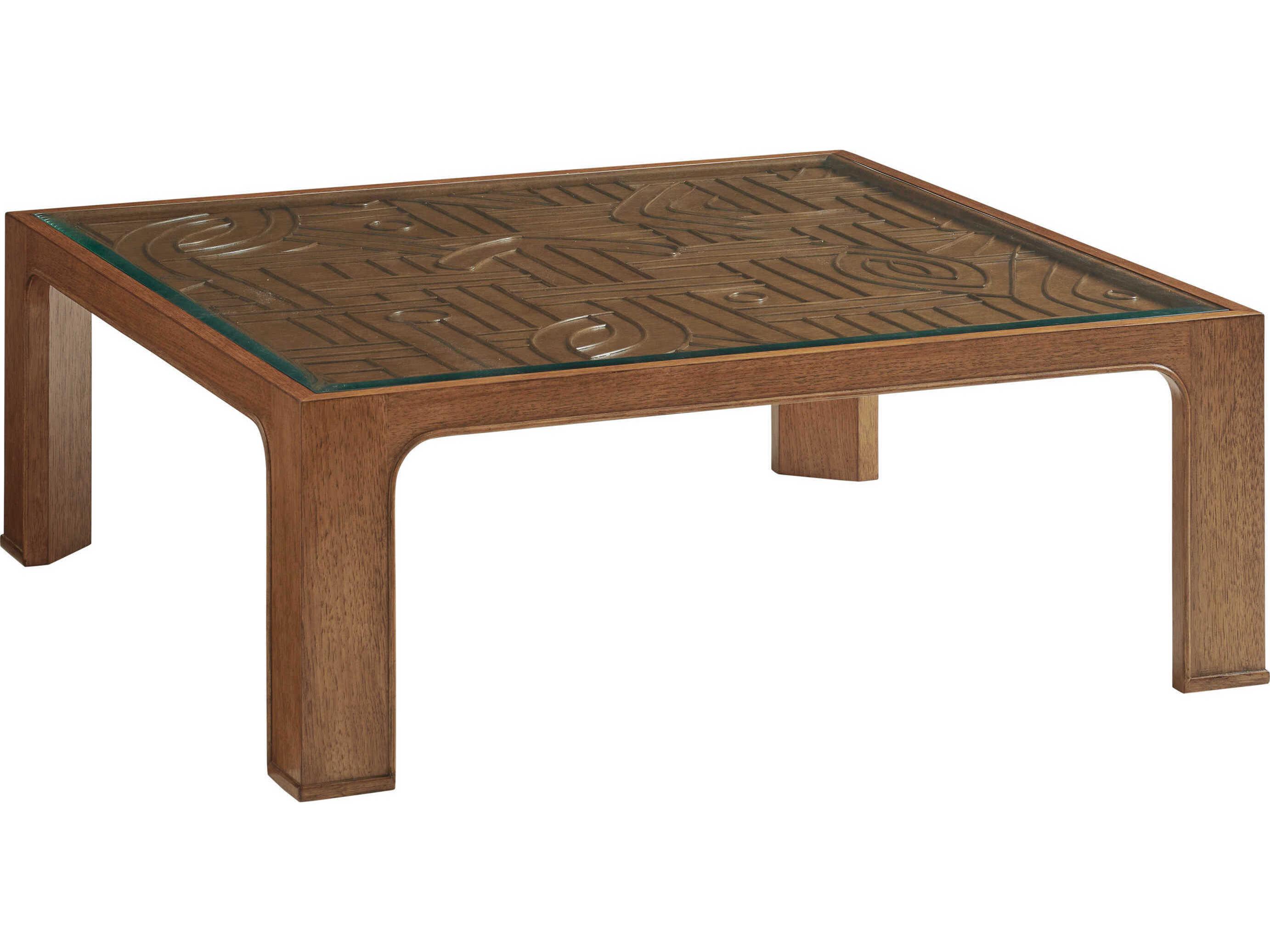 Tommy Bahama Palm Desert Redford Square Rattan Coffee Table