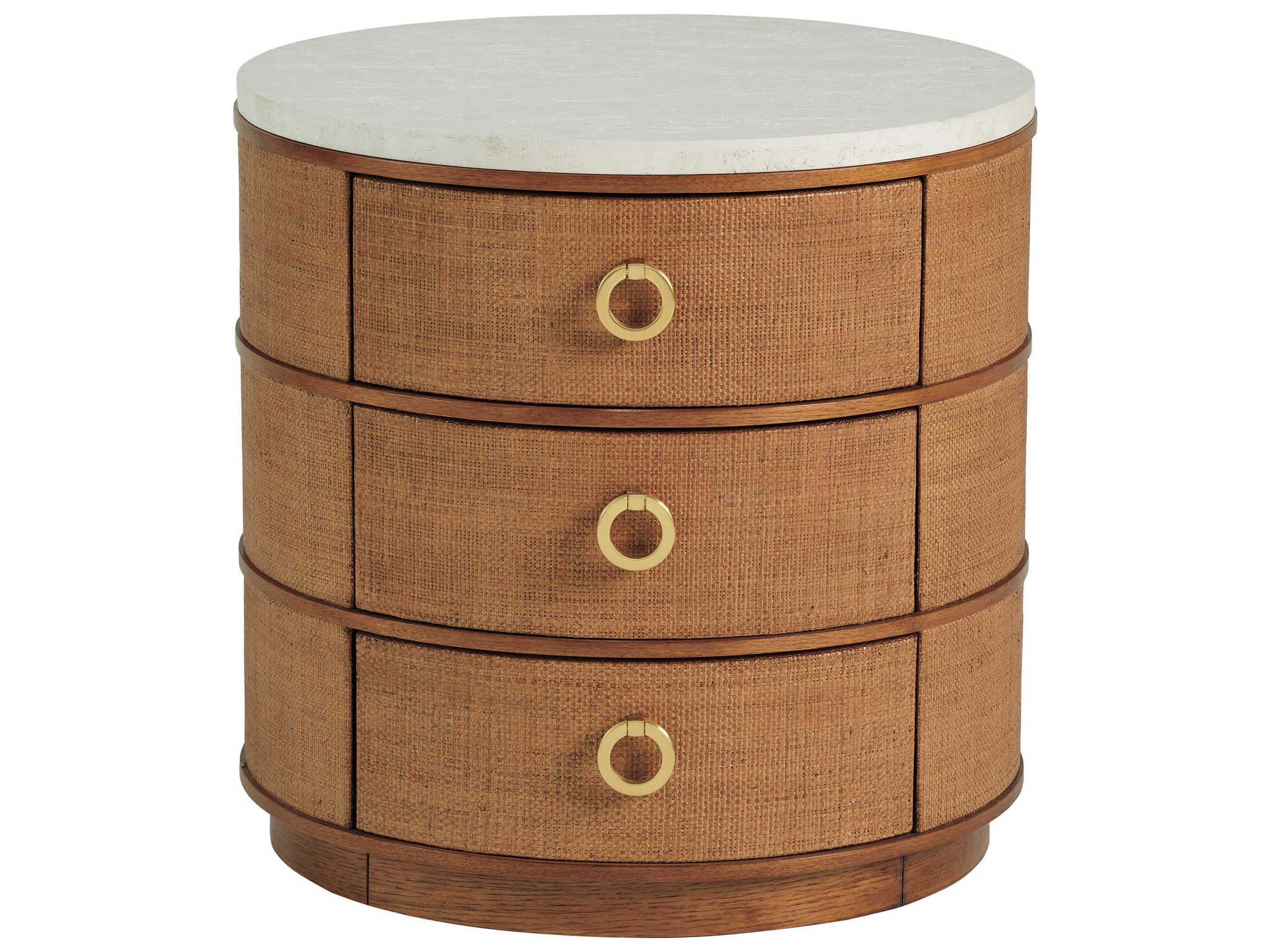 Tommy Bahama Palm Desert Banning Raffia Round End Table