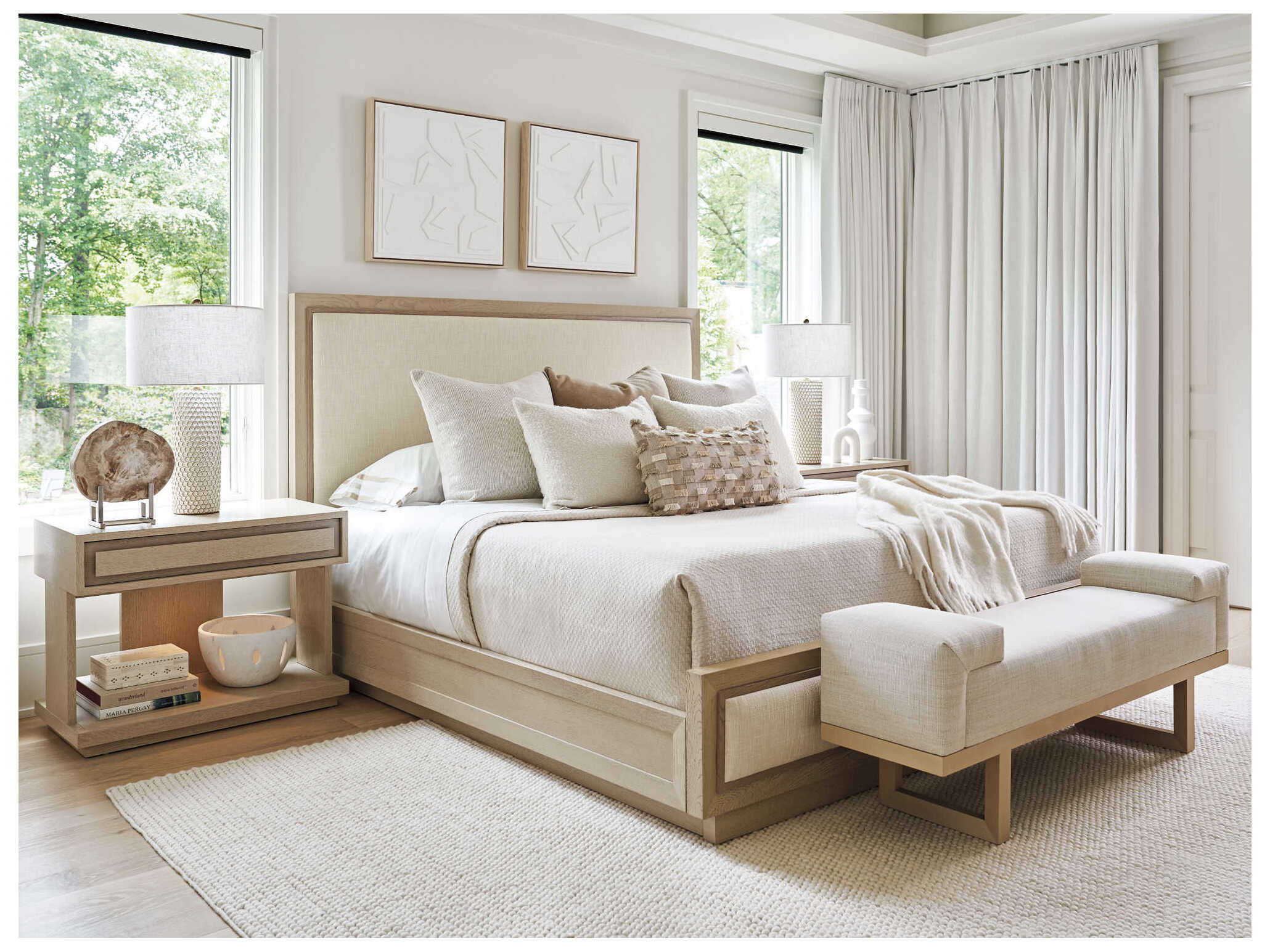 Tommy Bahama Sunset Key Grayson Upholstered Queen Panel Bed