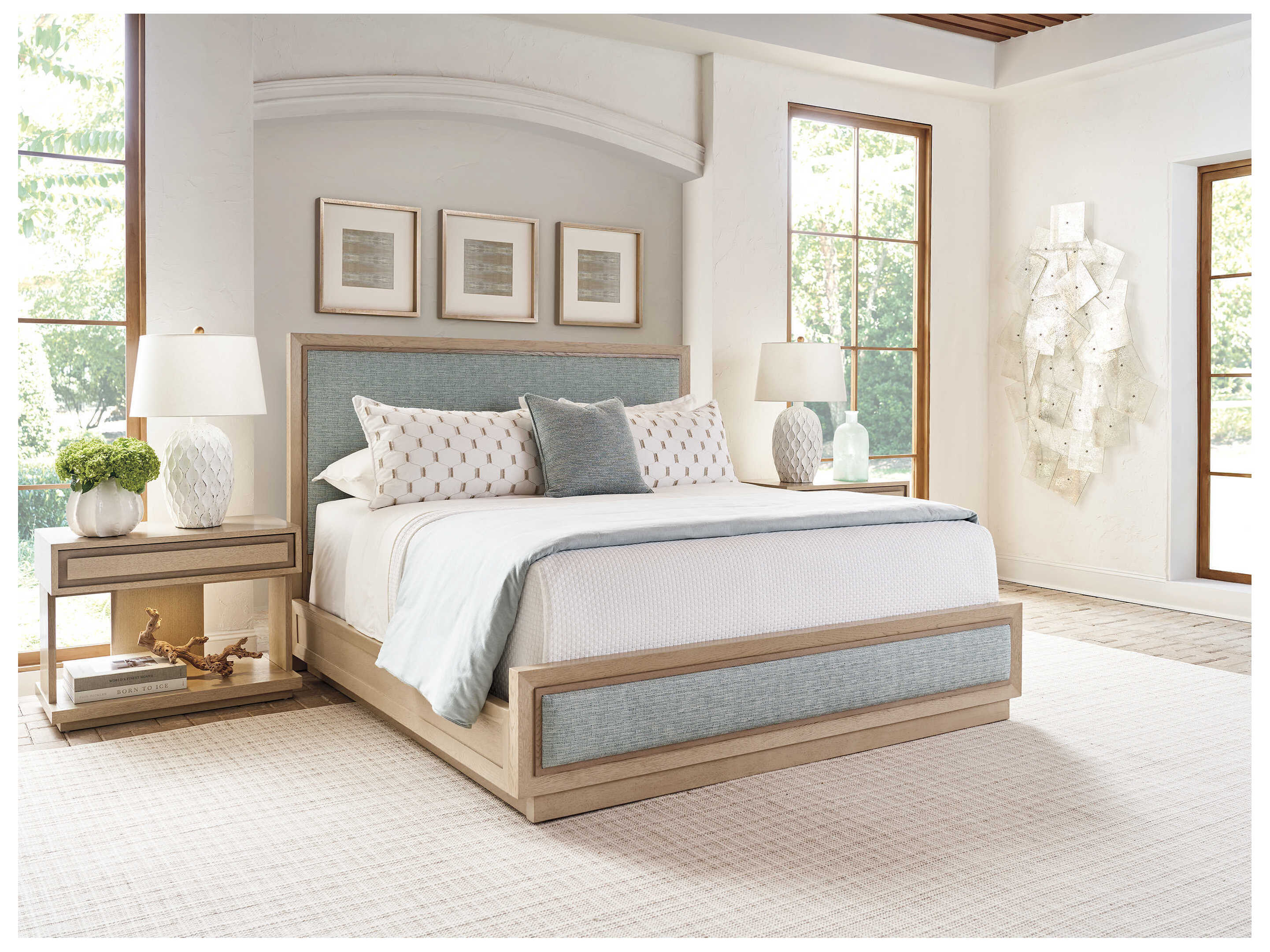 Tommy Bahama Sunset Key Grayson Upholstered Queen Panel Bed