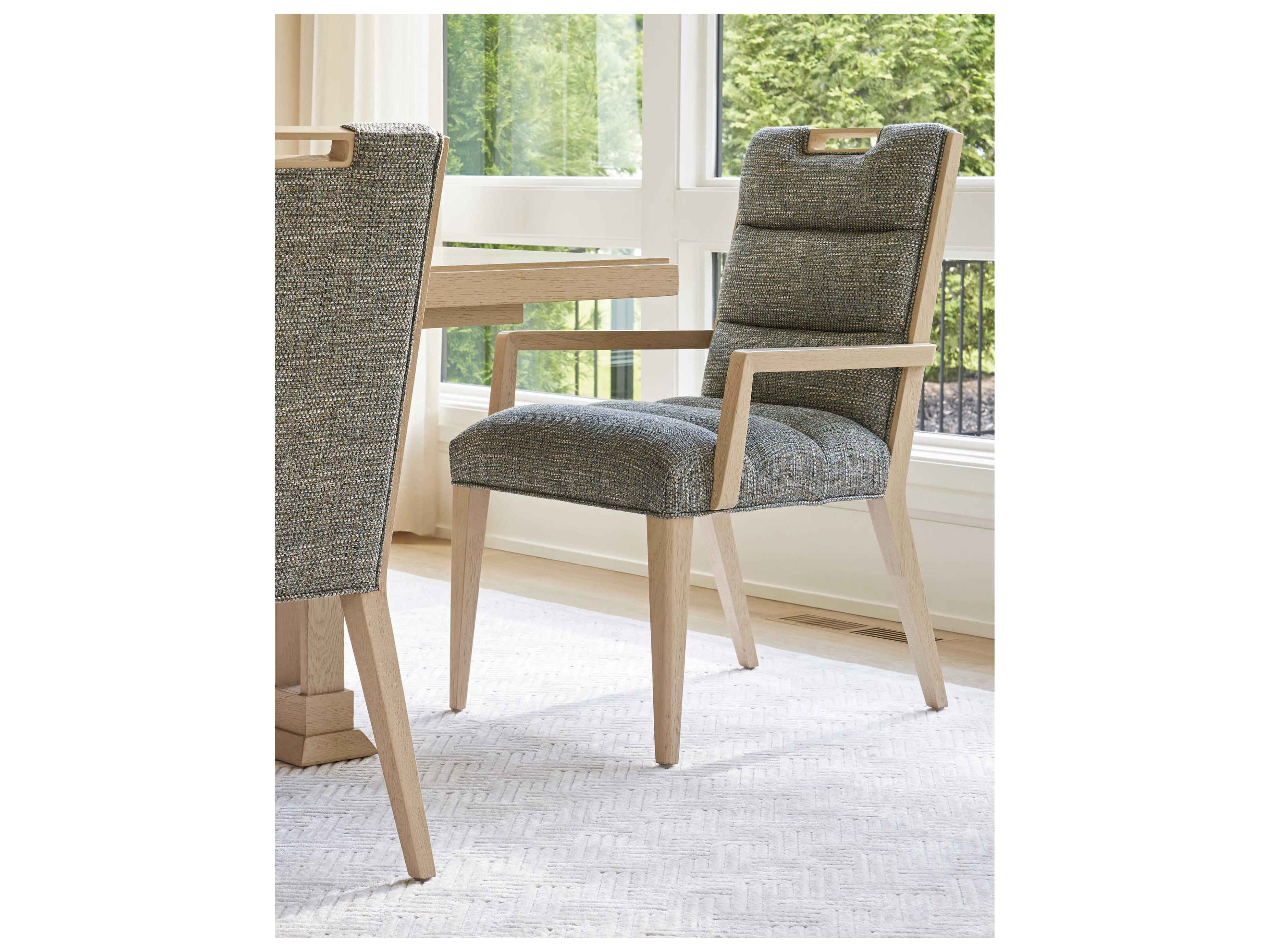 Tommy Bahama Sunset Key Aiden Channeled Fabric Arm Dining Chair