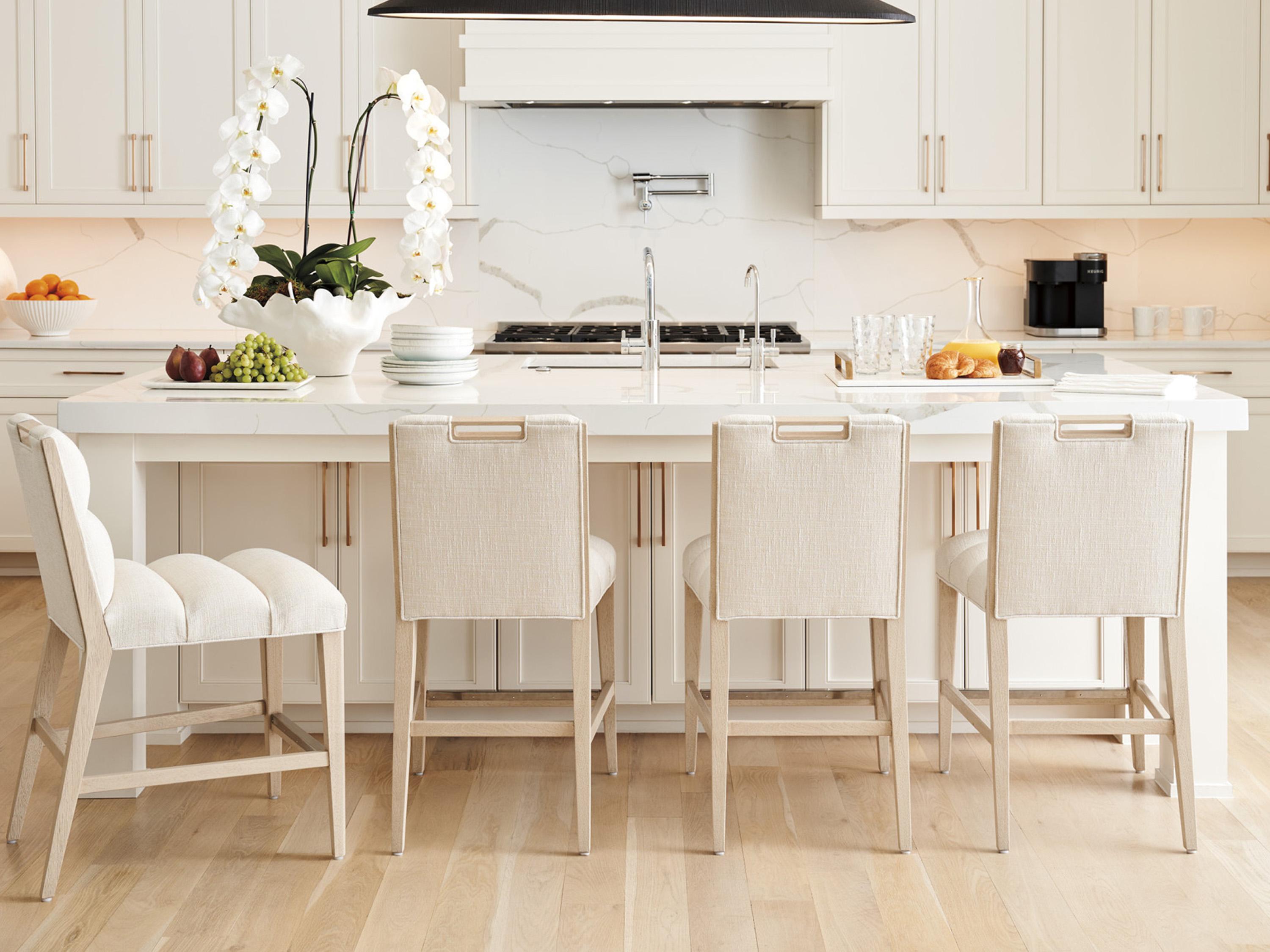 Tommy Bahama Sunset Key Greer Channeled Fabric Counter Stool