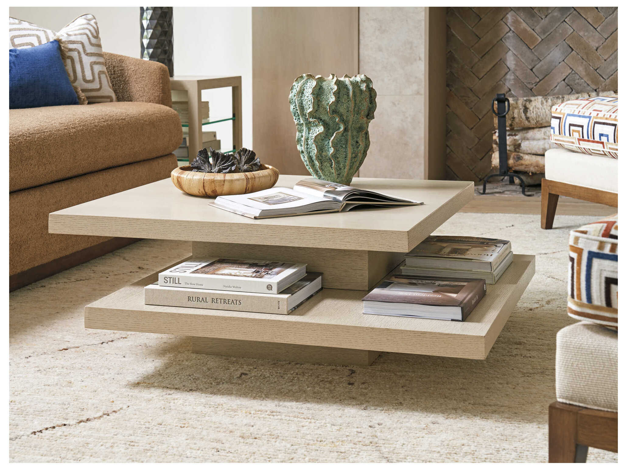 Tommy Bahama Sunset Key Prescott Tiered Square Coffee Table