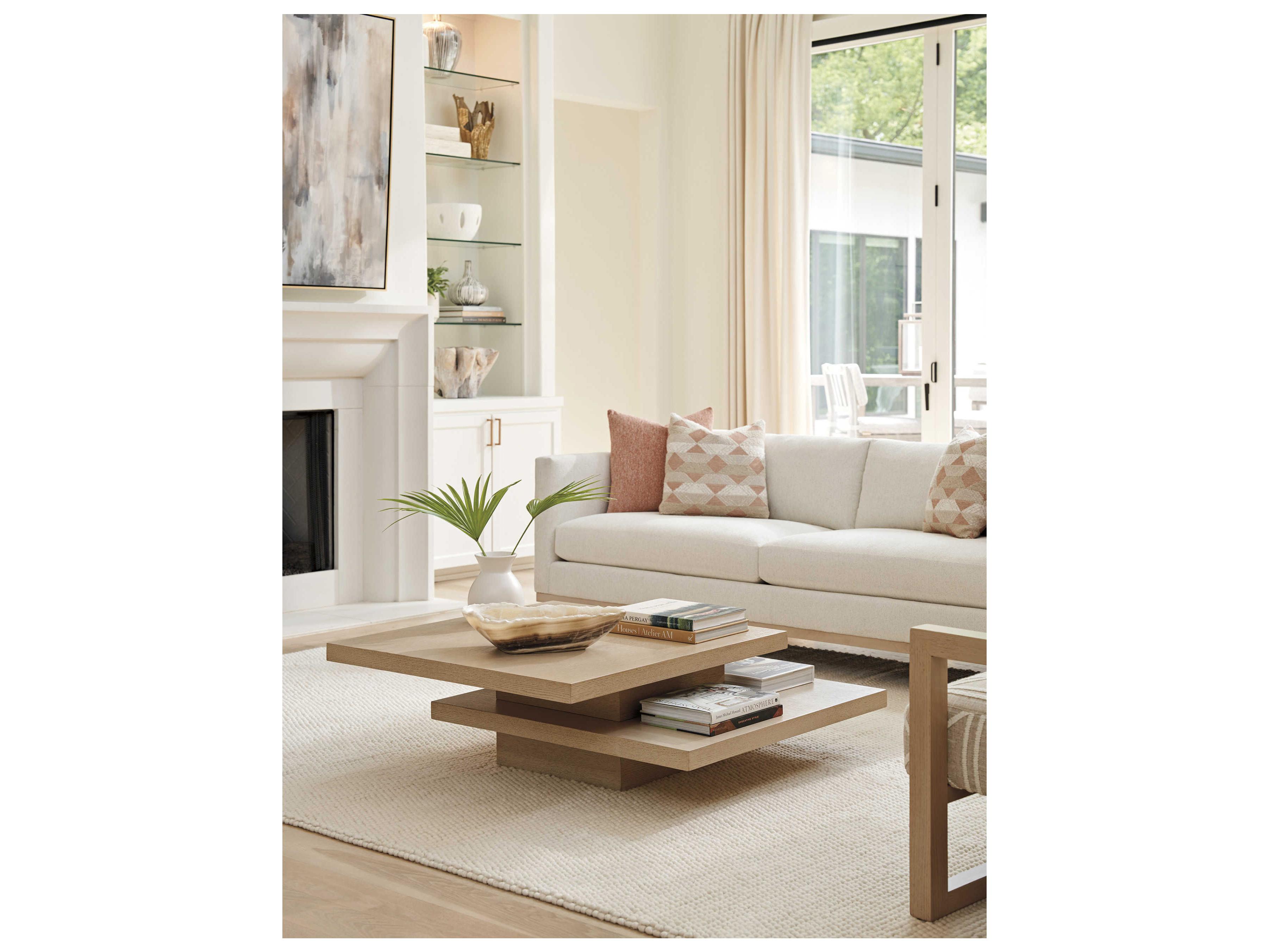 Tommy Bahama Sunset Key Prescott Tiered Square Coffee Table